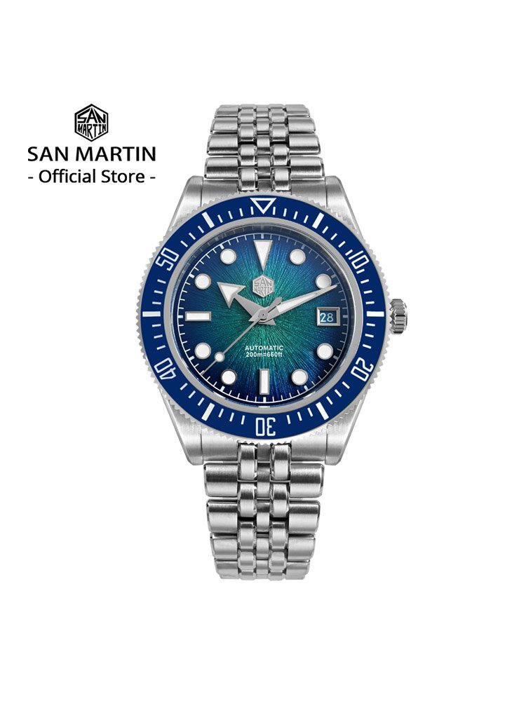 san martin 40mm men's luxury diver watch miyota 9015 enamel sunburst dial automatic mechanical wristwatch waterproof 200m sn0148 san martin 40mm men's luxury diver watch miyota 9015 enamel sunburst dial automatic mechanical wristwatch waterproof 200m sn0148