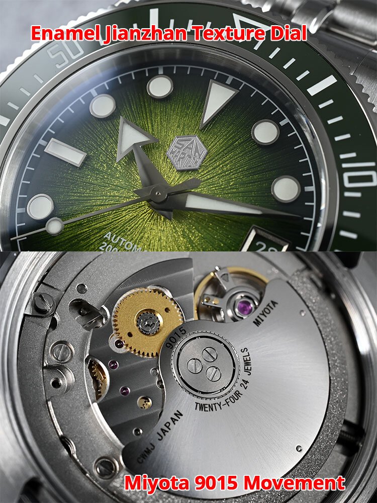 san martin 40mm men's luxury diver watch miyota 9015 enamel sunburst dial automatic mechanical wristwatch waterproof 200m sn0148 san martin 40mm men's luxury diver watch miyota 9015 enamel sunburst dial automatic mechanical wristwatch waterproof 200m sn0148