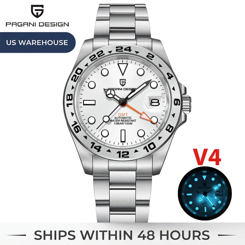 pagani design pd1762 men’s automatic mechanical gmt watch dg5833 sapphire crystal 10bar waterproof stainless steel dual time pagani design pd1762 men’s automatic mechanical gmt watch dg5833 sapphire crystal 10bar waterproof stainless steel dual time