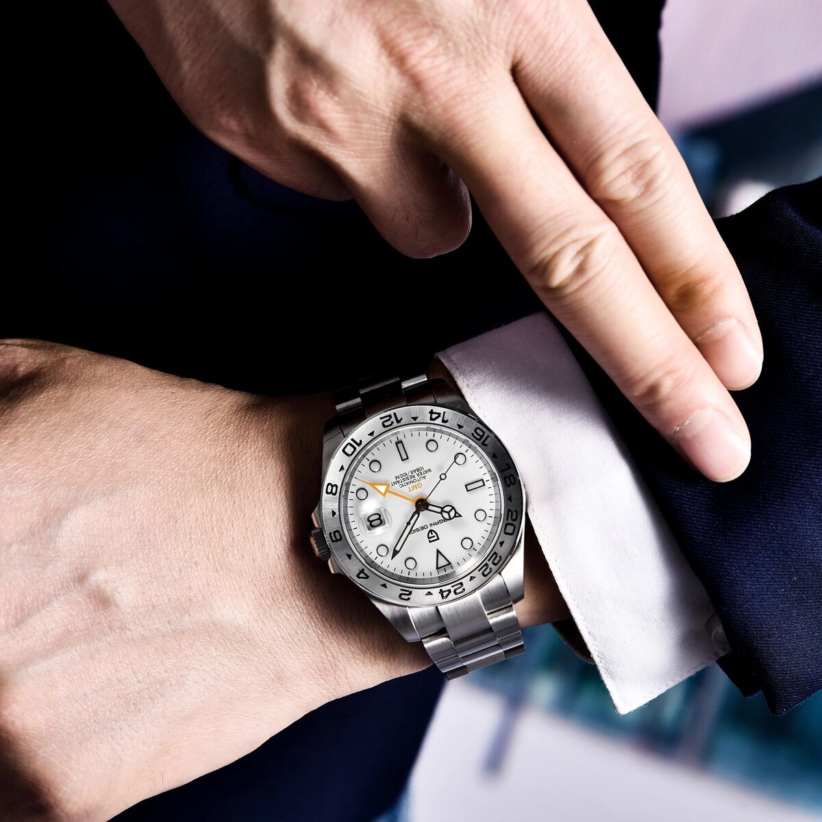 pagani design vintage 42mm gmt men's watch pd1682 automatic mechanical timepiece sapphire stainless steel 100m waterproof retro pagani design vintage 42mm gmt men's watch pd1682 automatic mechanical timepiece sapphire stainless steel 100m waterproof retro