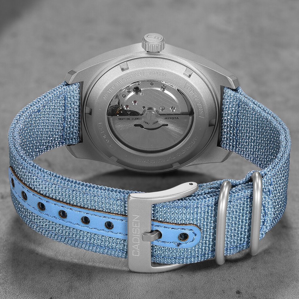 cadisen ti 7 autodyne titanium automatic mechanical watch man canvas wristwatch miyota 8215 watches usa warehouse delivery cadisen ti 7 autodyne titanium automatic mechanical watch man canvas wristwatch miyota 8215 watches usa warehouse delivery