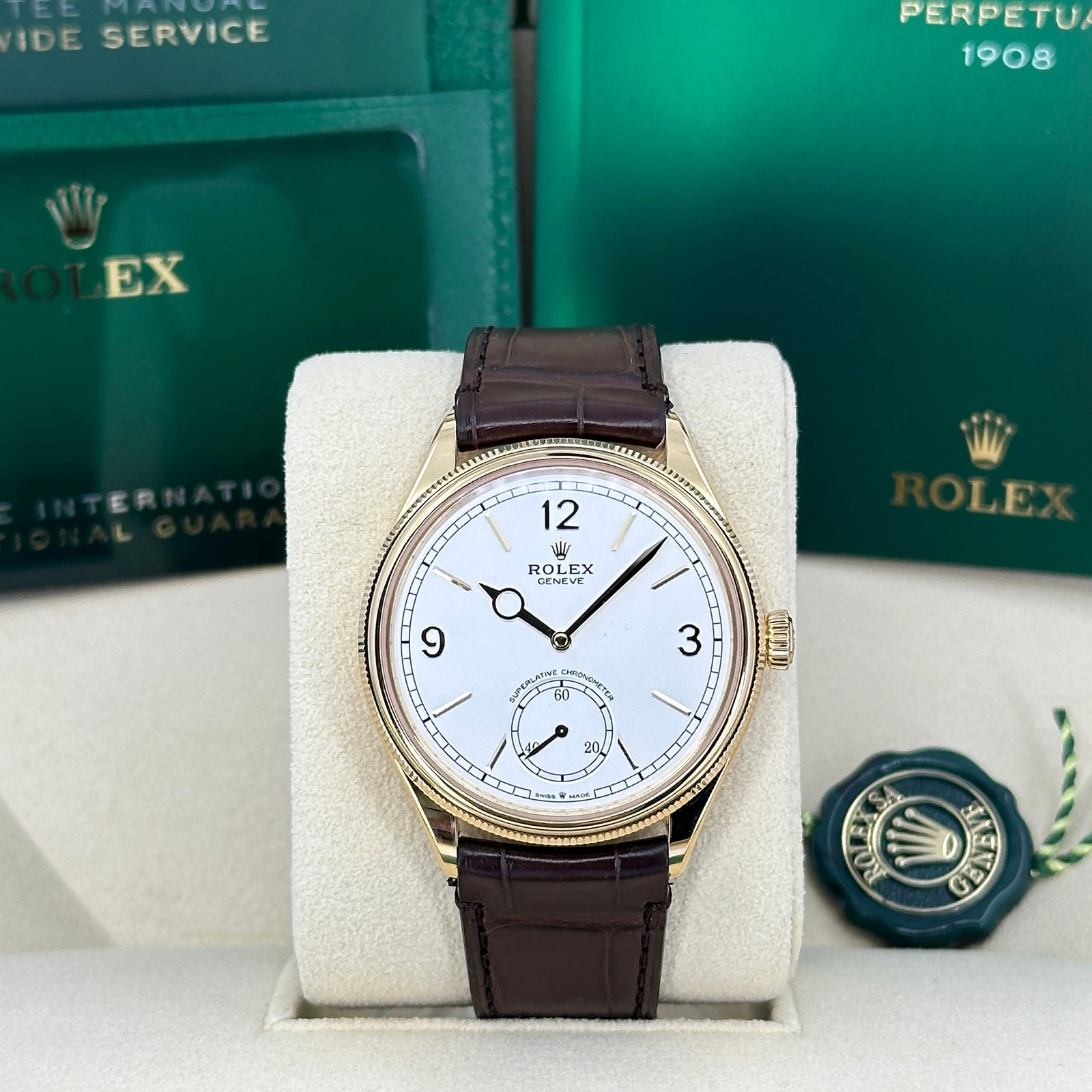 rolex perpetual 1908, 39mm, 18k yellow gold, ref# 52508 0006 rolex perpetual 1908, 39mm, 18k yellow gold, ref# 52508 0006