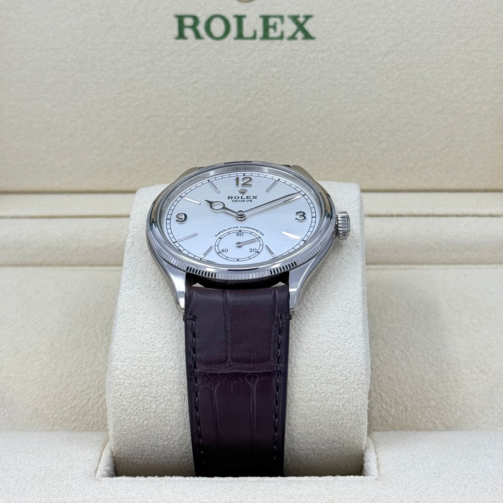 rolex perpetual 1908, 39mm, 18k white gold, ref# 52509 0006 rolex perpetual 1908, 39mm, 18k white gold, ref# 52509 0006