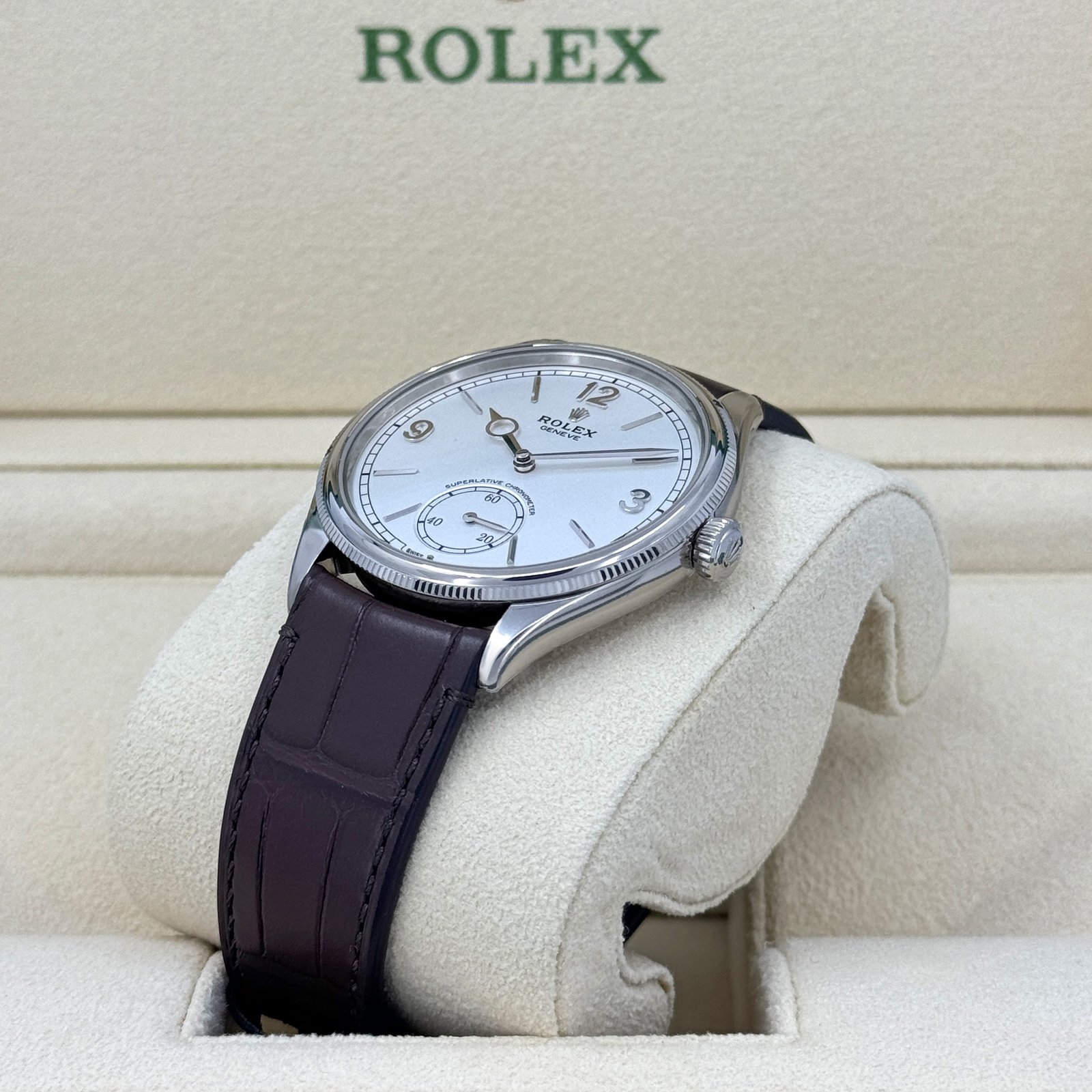 rolex perpetual 1908, 39mm, 18k white gold, ref# 52509 0006 rolex perpetual 1908, 39mm, 18k white gold, ref# 52509 0006