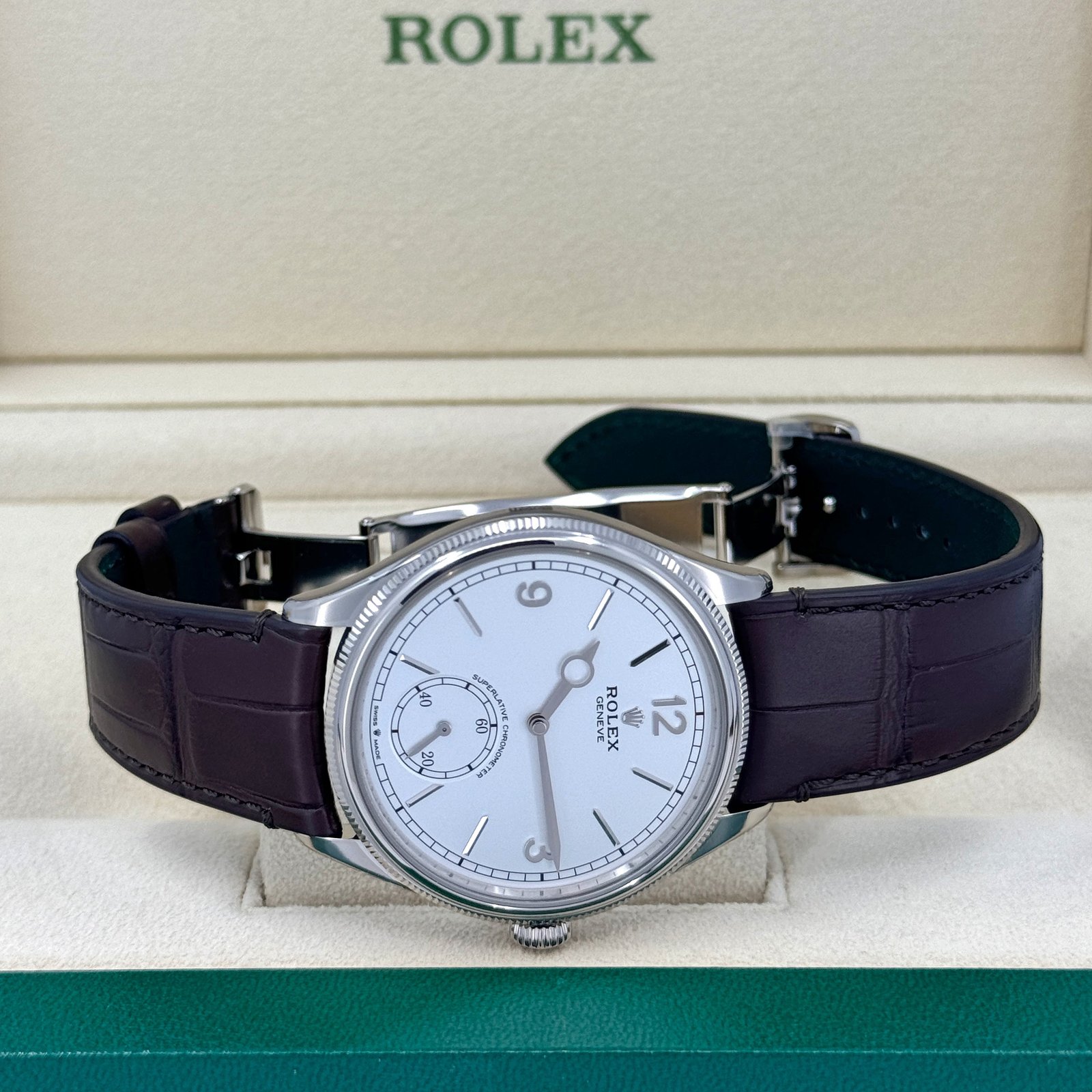 rolex perpetual 1908, 39mm, 18k white gold, ref# 52509 0006 rolex perpetual 1908, 39mm, 18k white gold, ref# 52509 0006