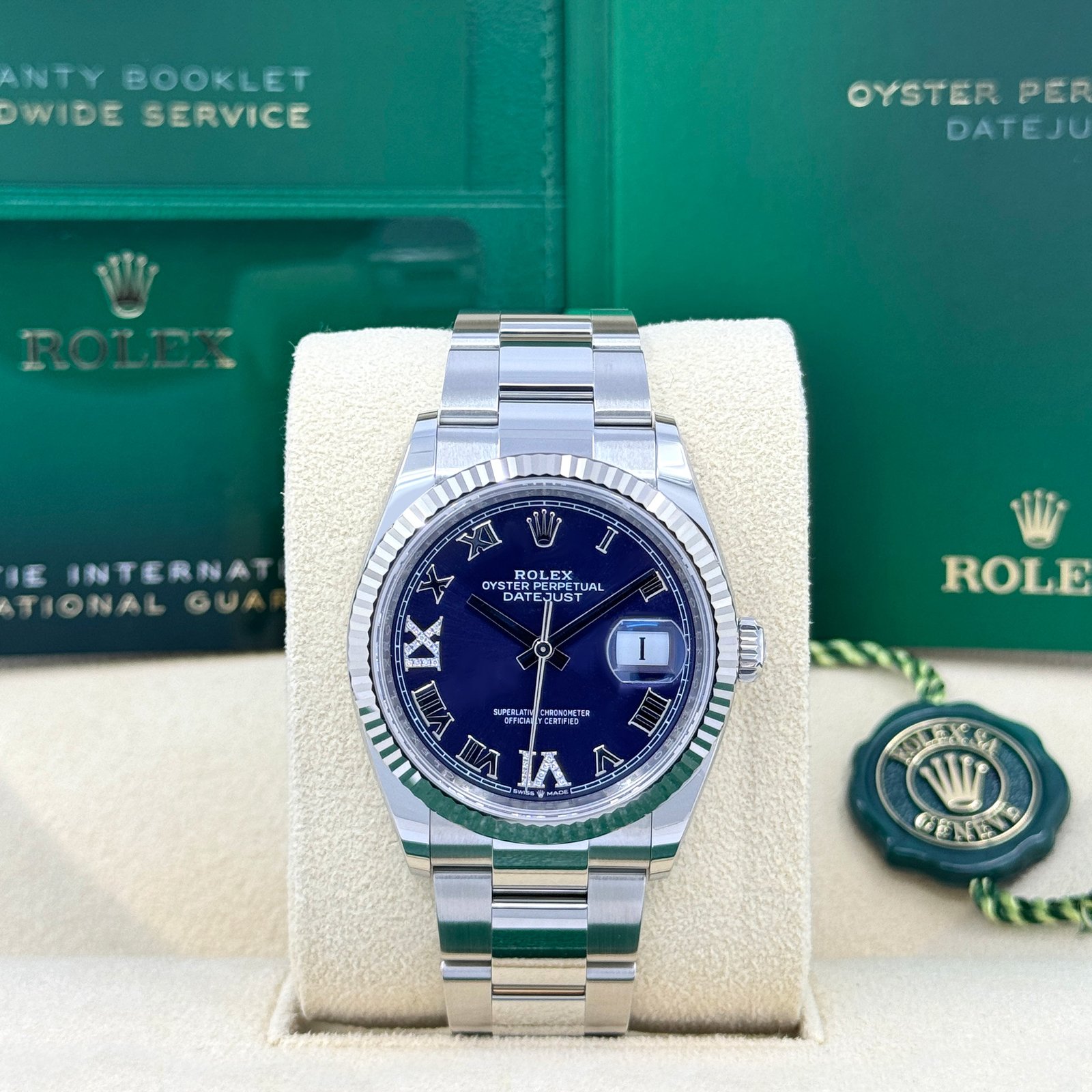 rolex datejust 36, stainless steel and 18k white gold, 36mm, ref# 126234 0022 rolex datejust 36, stainless steel and 18k white gold, 36mm, ref# 126234 0022