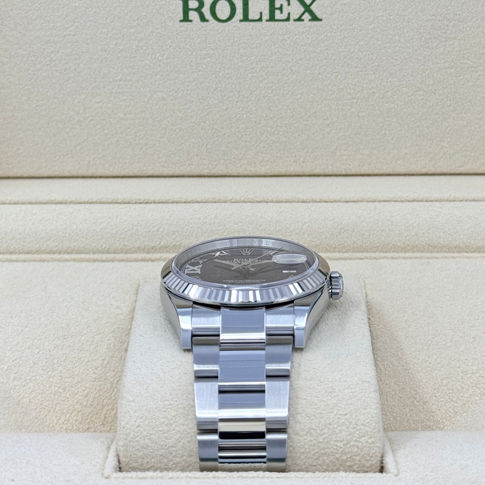 rolex datejust 36, stainless steel and 18k white gold, 36mm, ref# 126234 0022 rolex datejust 36, stainless steel and 18k white gold, 36mm, ref# 126234 0022