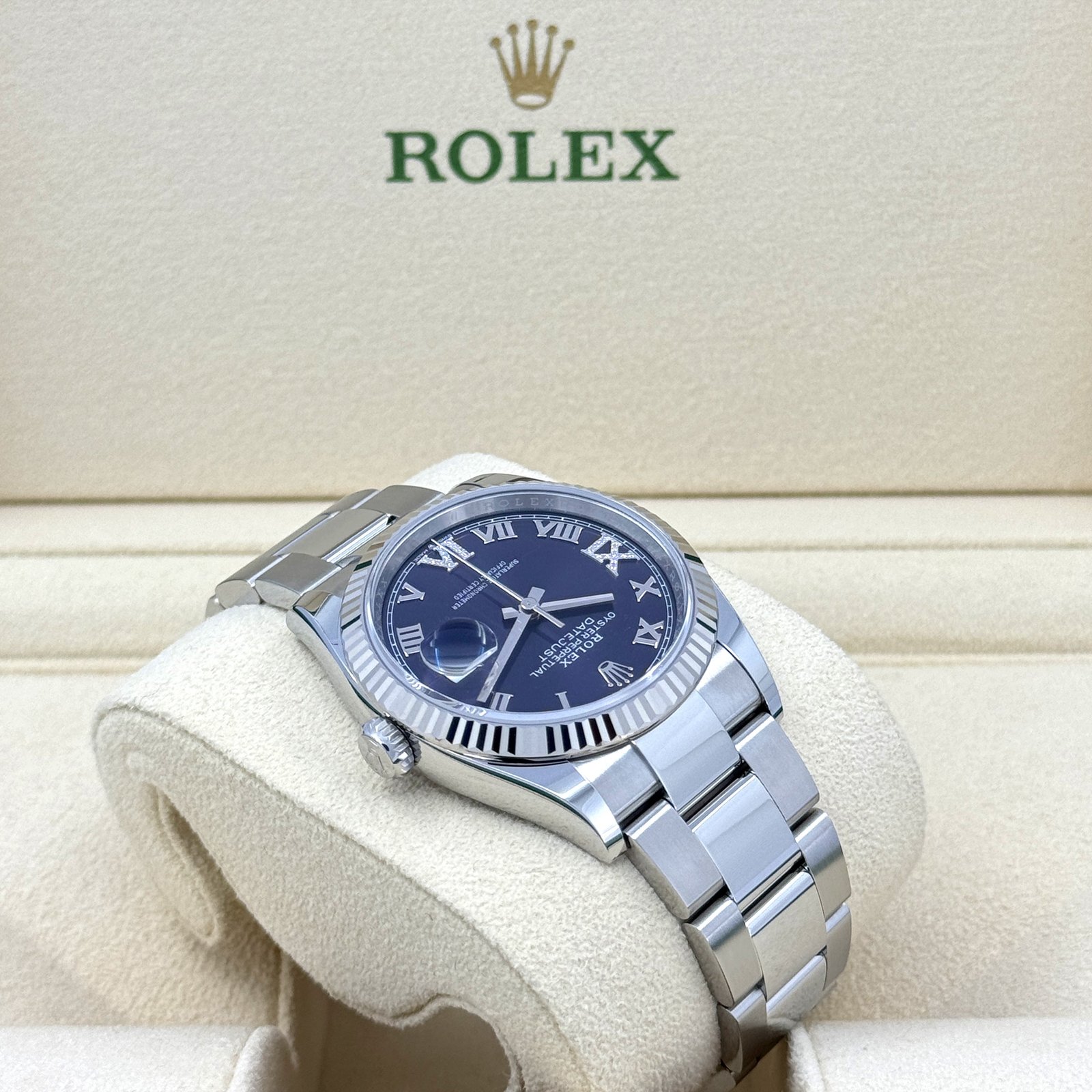 rolex datejust 36, stainless steel and 18k white gold, 36mm, ref# 126234 0022 rolex datejust 36, stainless steel and 18k white gold, 36mm, ref# 126234 0022
