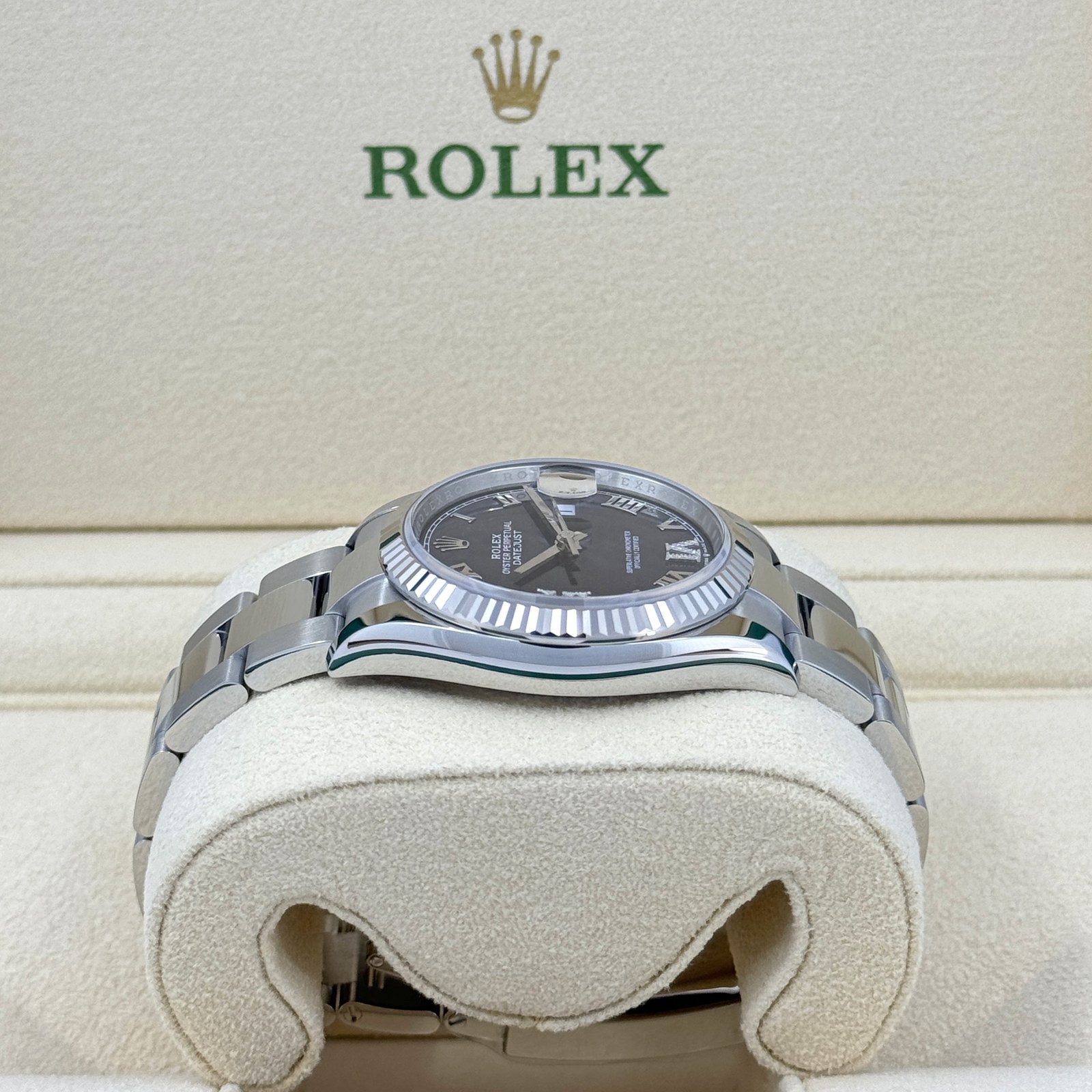 rolex datejust 36, stainless steel and 18k white gold, 36mm, ref# 126234 0022 rolex datejust 36, stainless steel and 18k white gold, 36mm, ref# 126234 0022