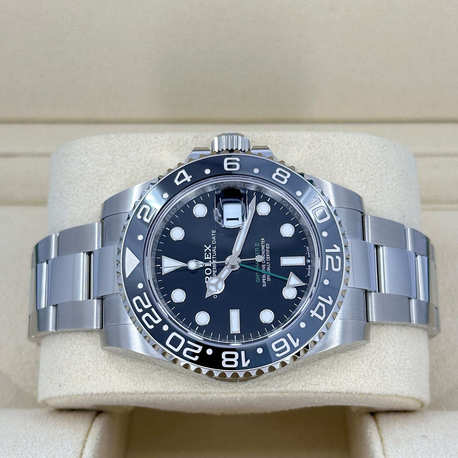unworn rolex gmt master ii, bruce wayne, black, oyster, ref# 126710grnr 0004 unworn rolex gmt master ii, bruce wayne, black, oyster, ref# 126710grnr 0004