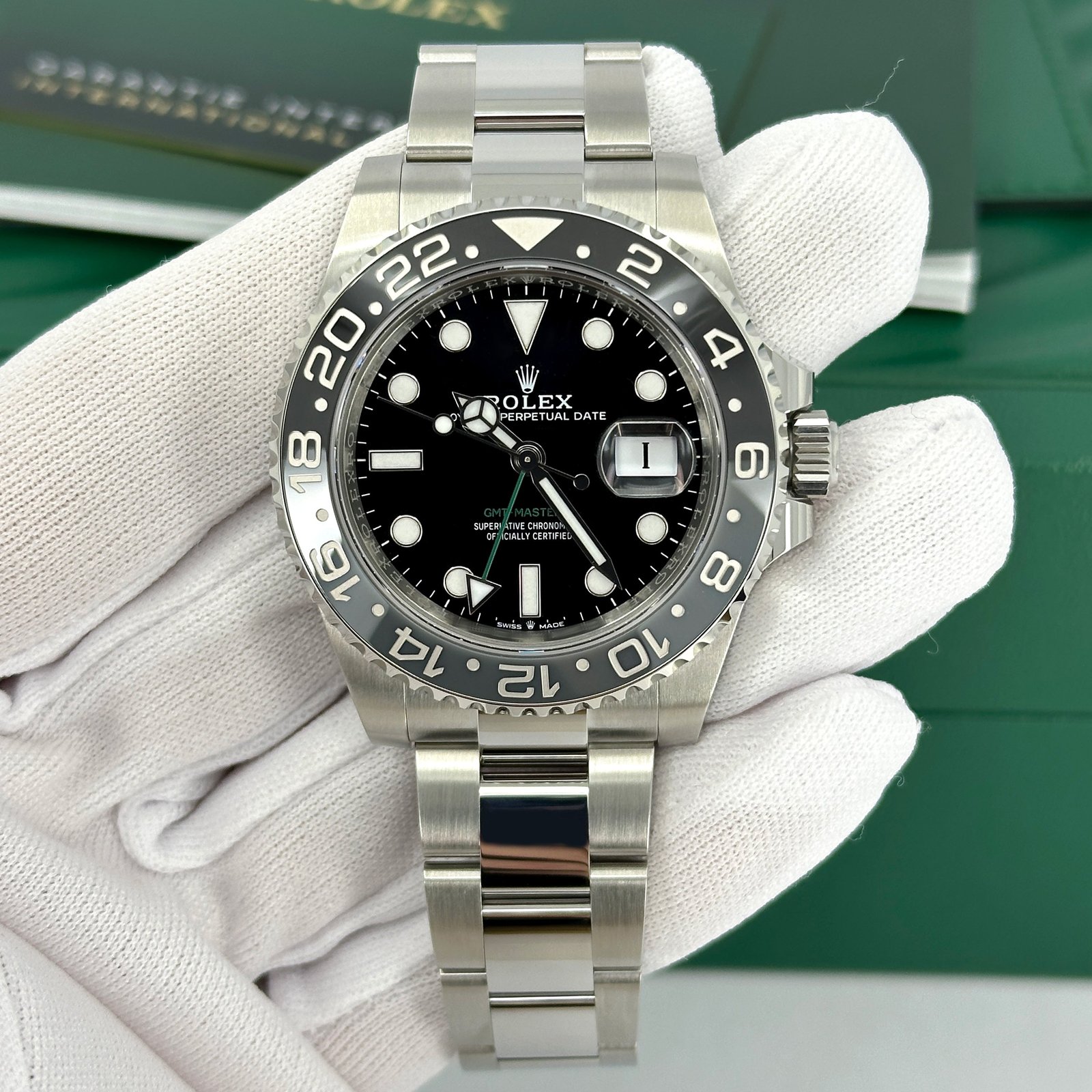 unworn rolex gmt master ii, bruce wayne, black, oyster, ref# 126710grnr 0004 unworn rolex gmt master ii, bruce wayne, black, oyster, ref# 126710grnr 0004