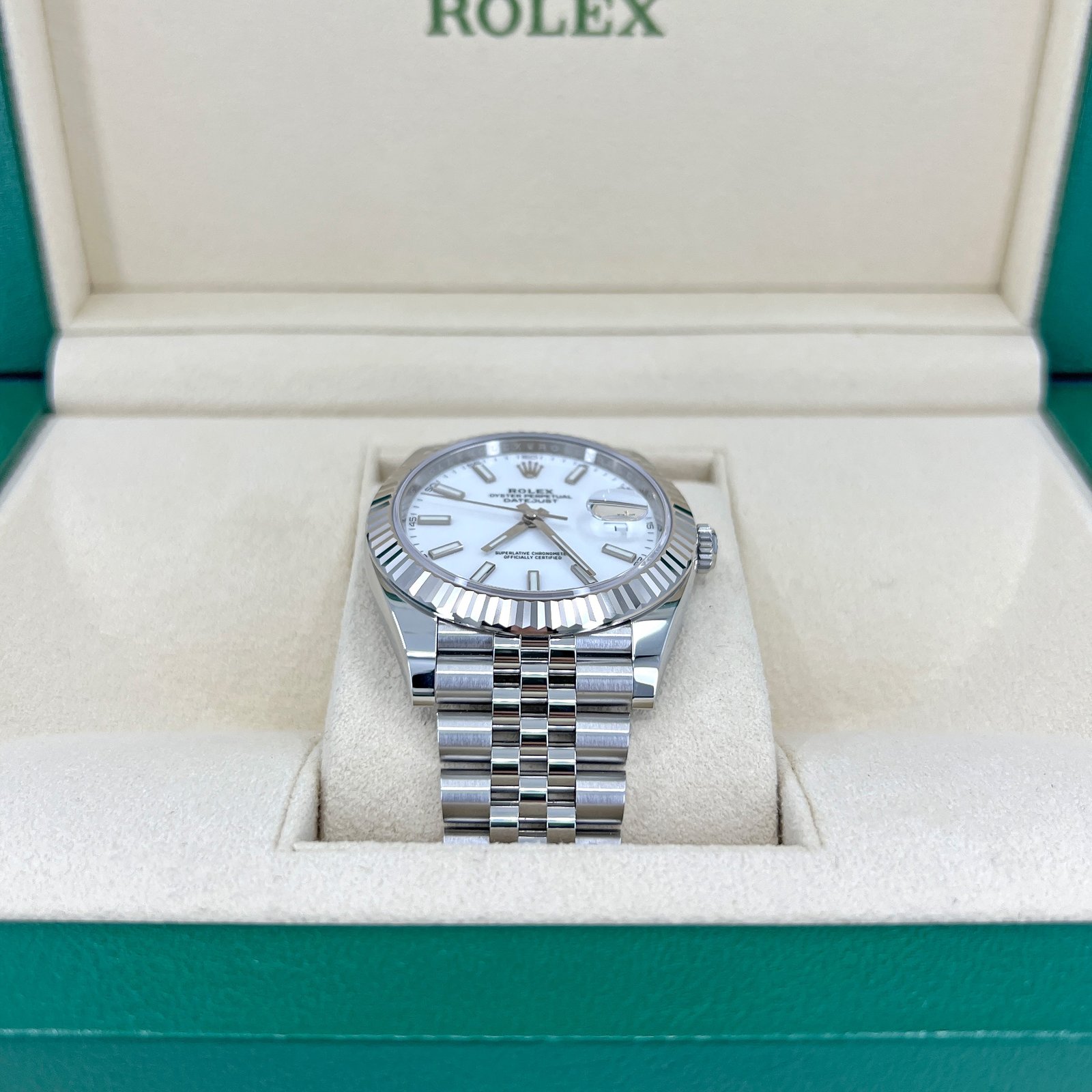rolex datejust 41 oystersteel and 18k white gold 41 mm white dial, ref# 126334 0010 rolex datejust 41 oystersteel and 18k white gold 41 mm white dial, ref# 126334 0010