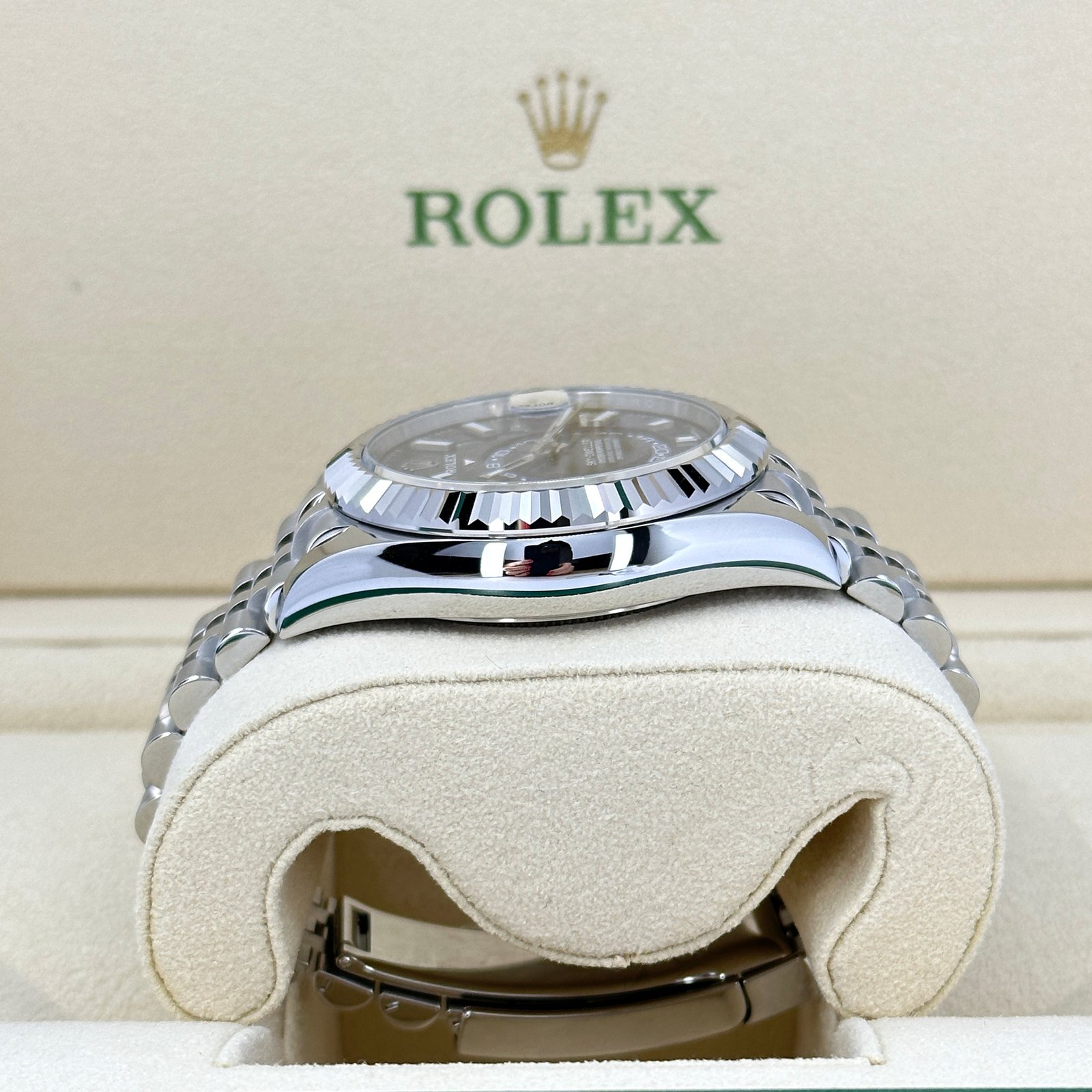 rolex sky dweller, 42mm, oystersteel and 18k white gold, blue, jubilee, ref# 336934 0006 rolex sky dweller, 42mm, oystersteel and 18k white gold, blue, jubilee, ref# 336934 0006