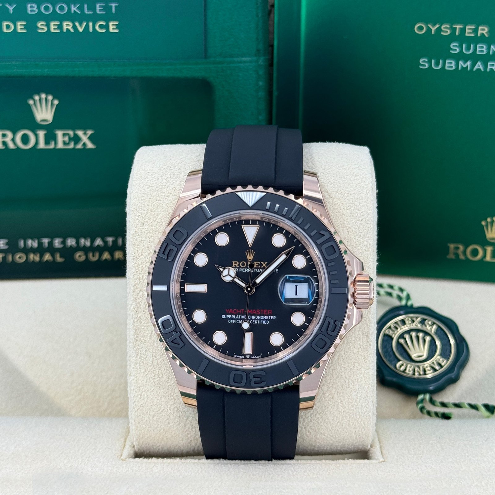 rolex yacht master 40, 18k everose gold, 40mm, ref# 126655 0002 rolex yacht master 40, 18k everose gold, 40mm, ref# 126655 0002