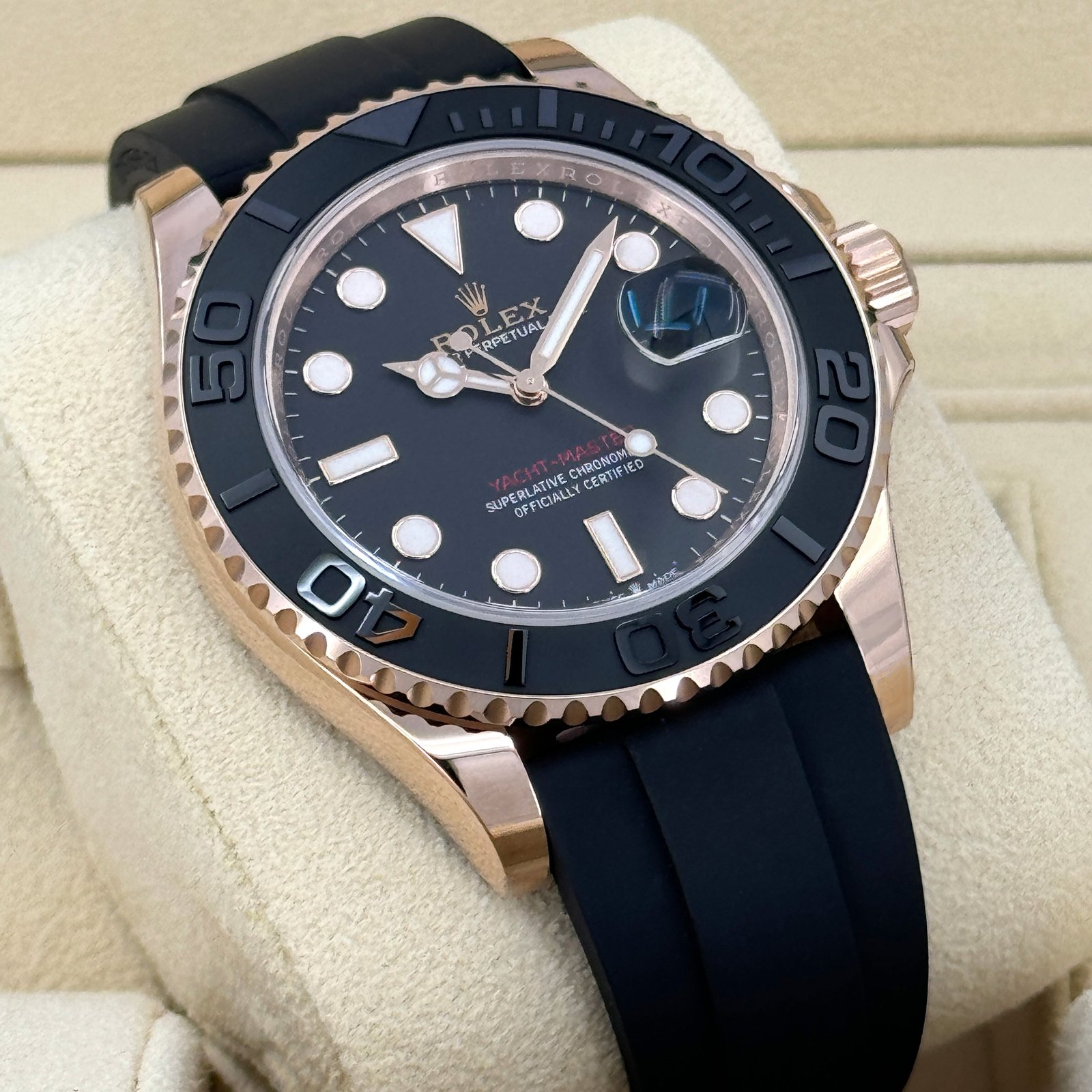 rolex yacht master 40, 18k everose gold, 40mm, ref# 126655 0002 rolex yacht master 40, 18k everose gold, 40mm, ref# 126655 0002