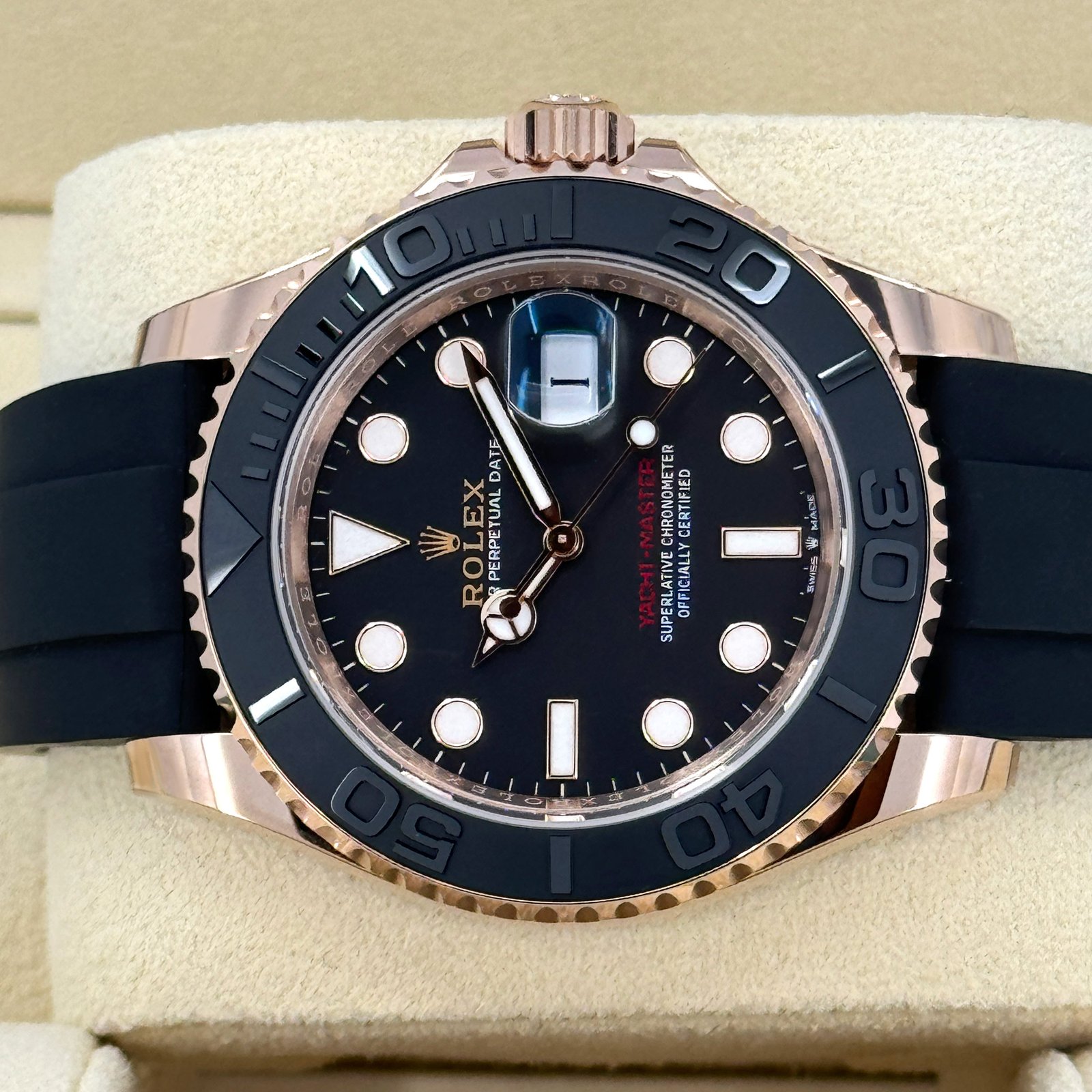 rolex yacht master 40, 18k everose gold, 40mm, ref# 126655 0002 rolex yacht master 40, 18k everose gold, 40mm, ref# 126655 0002