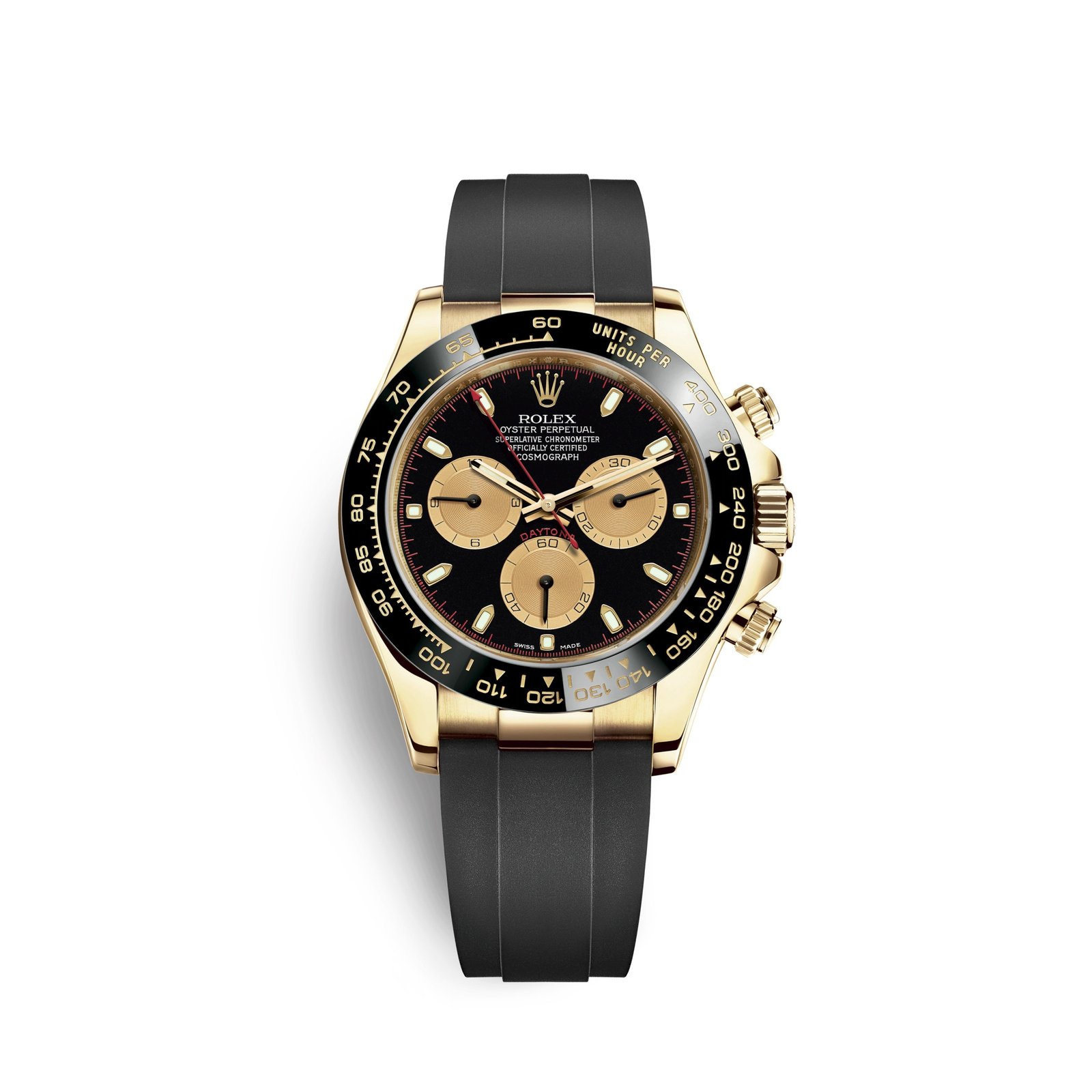 rolex cosmograph daytona, 18k yellow gold, 40mm, ref# 116518ln 0047