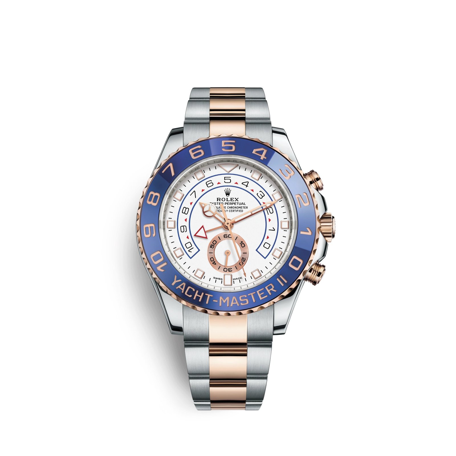 rolex yacht master ii, stainless steel and 18k everose gold, 44mm, ref# 116681 0002