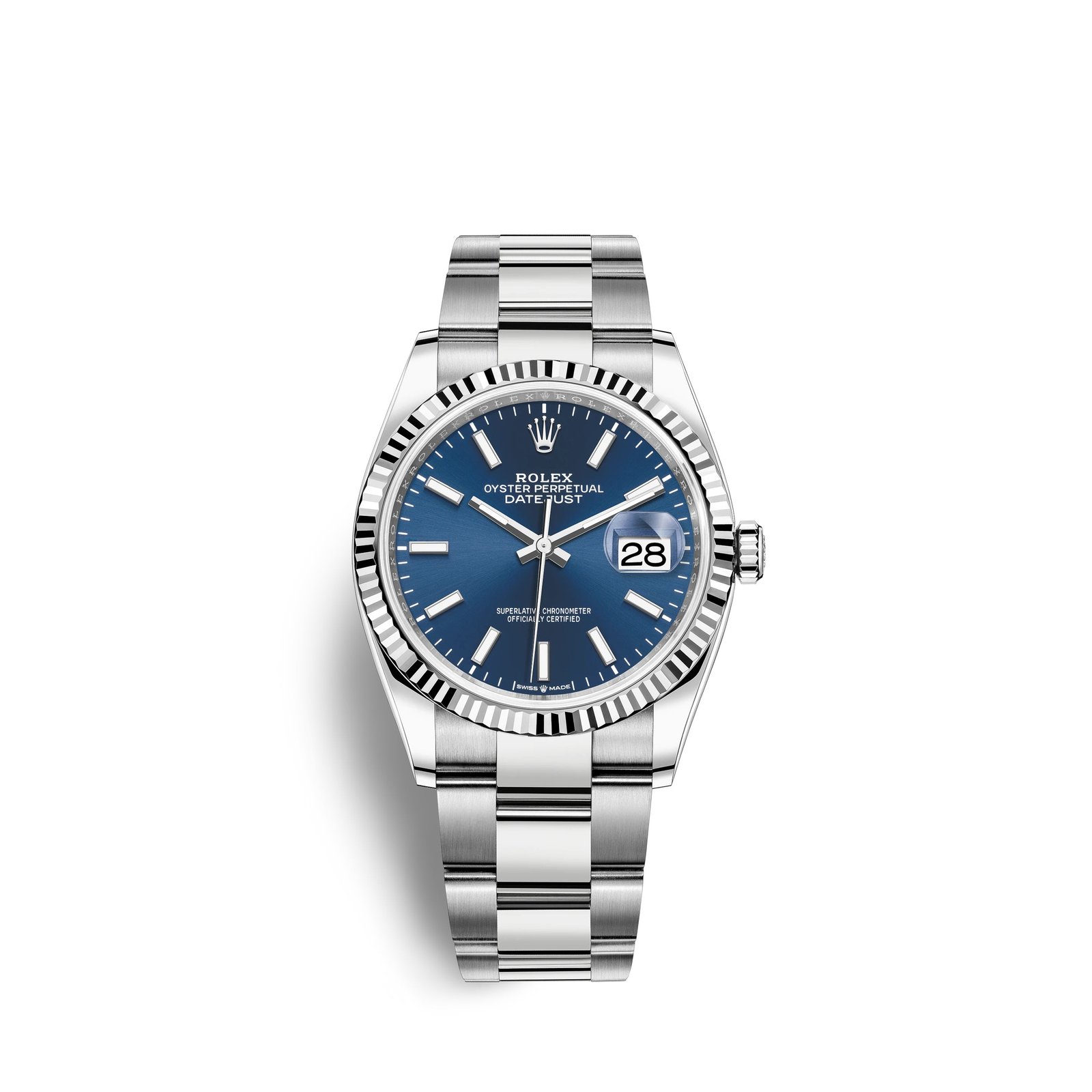 rolex datejust 36, stainless steel and 18k white gold, 36mm, ref# 126234 0018 rolex datejust 36, stainless steel and 18k white gold, 36mm, ref# 126234 0018