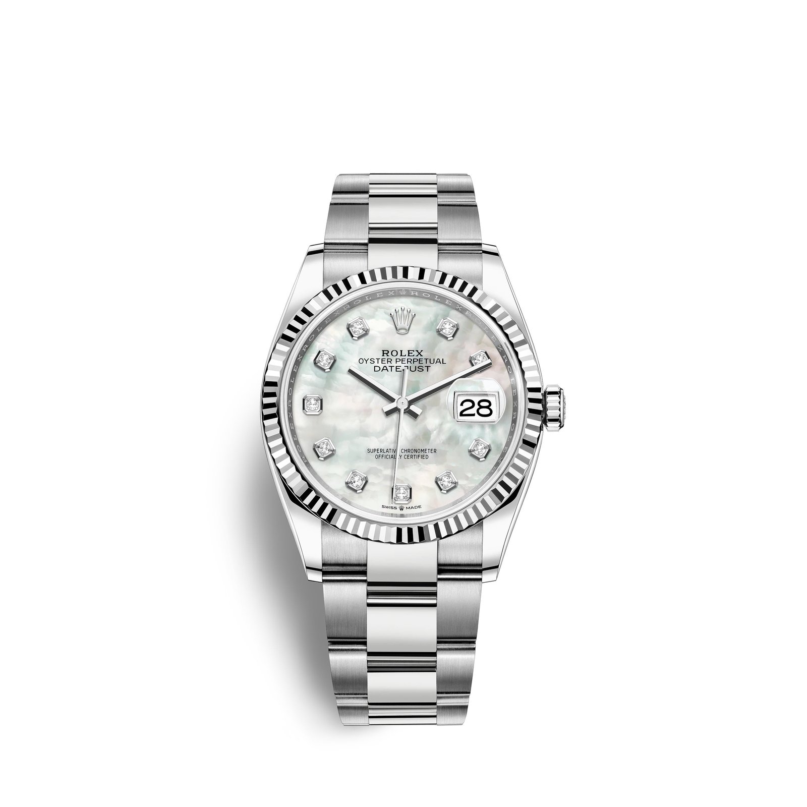 rolex datejust 36, stainless steel and 18k white gold, 36mm, ref# 126234 0020 rolex datejust 36, stainless steel and 18k white gold, 36mm, ref# 126234 0020