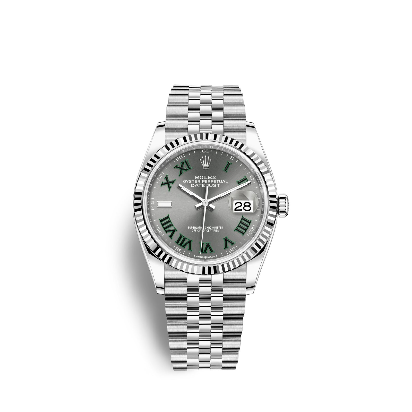 rolex datejust 36, stainless steel and 18k white gold, 36mm, ref# 126234 0045