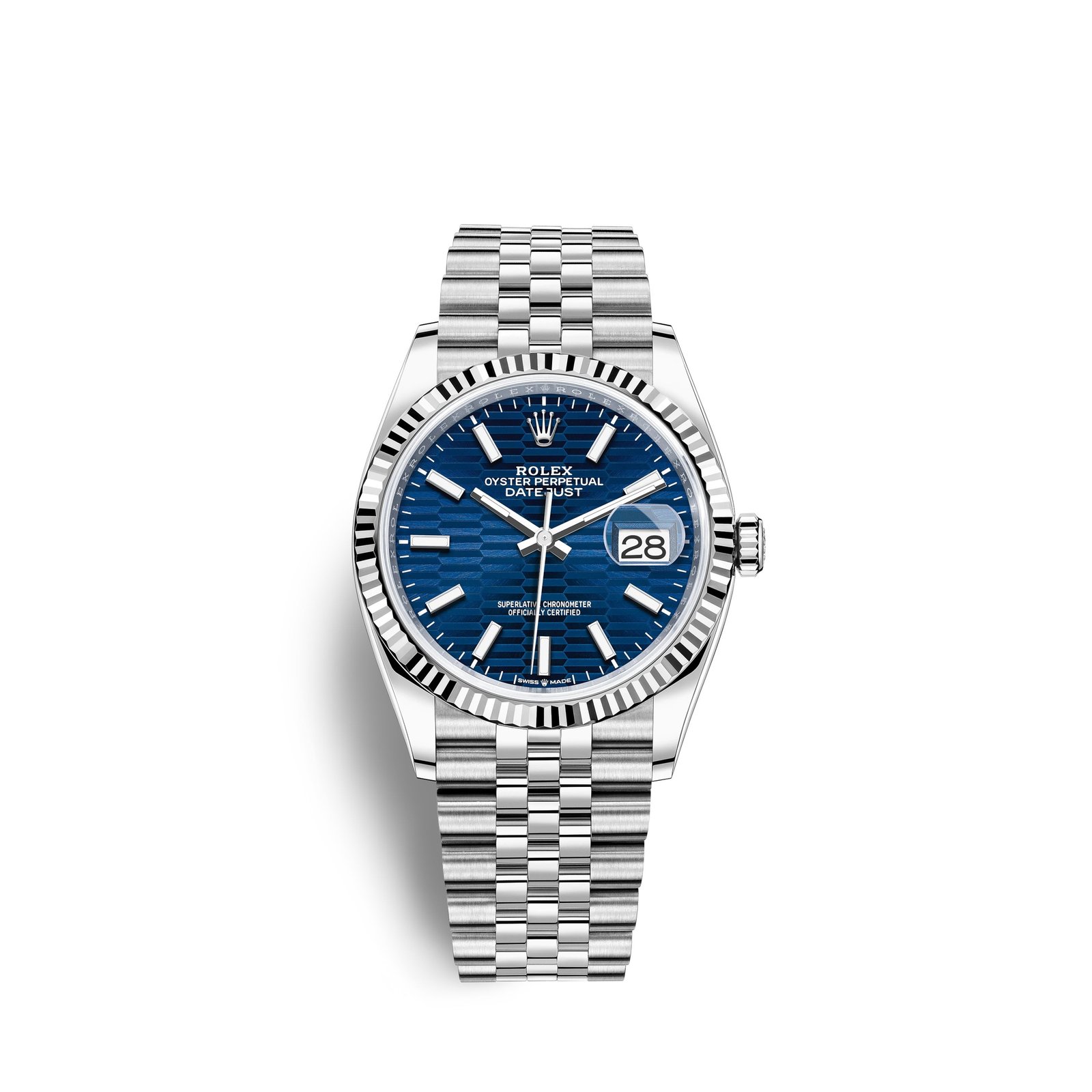 rolex datejust 36, stainless steel and 18k white gold, 36mm, ref# 126234 0049