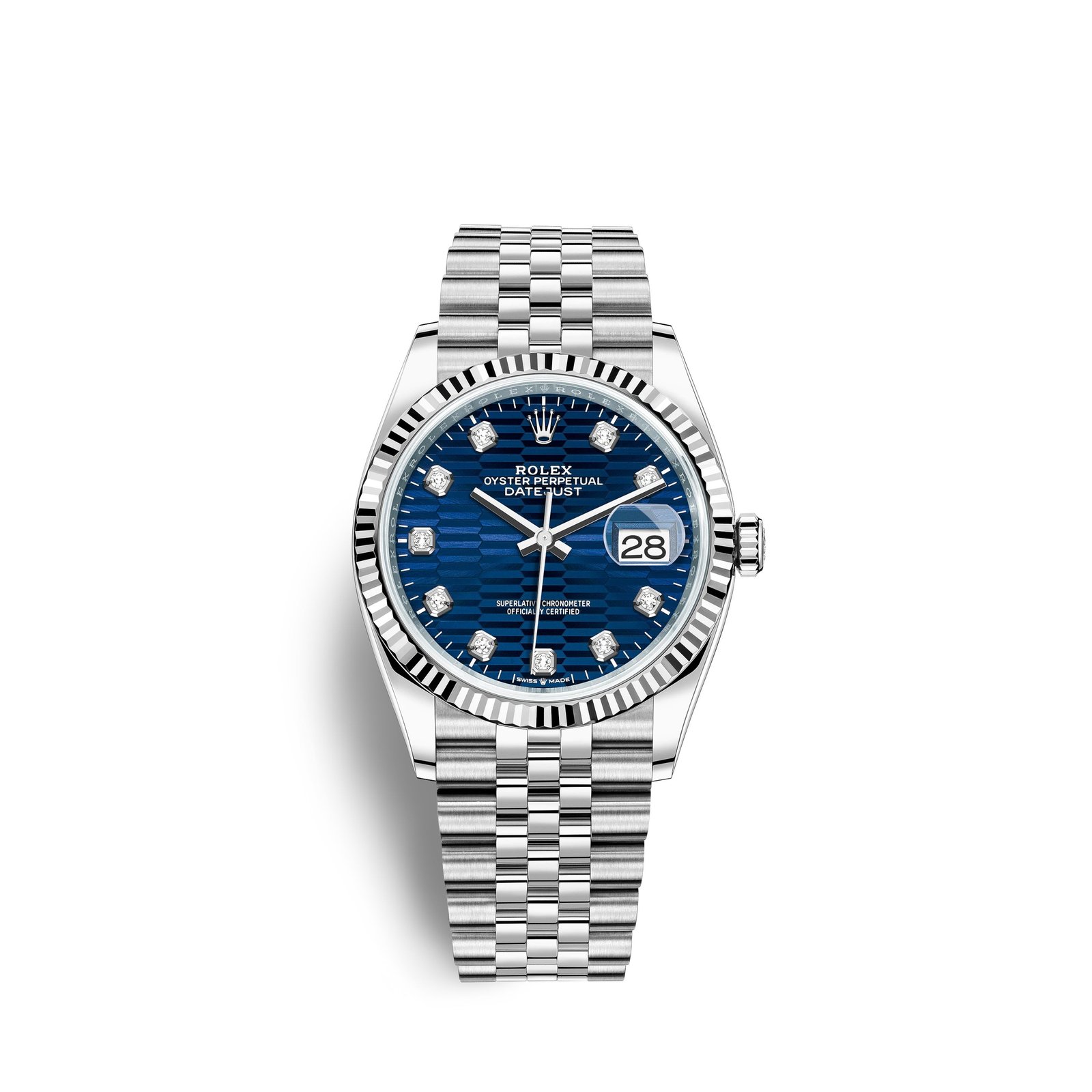 rolex datejust 36mm, oystersteel and 18k white gold, ref# 126234 0057 rolex datejust 36mm, oystersteel and 18k white gold, ref# 126234 0057