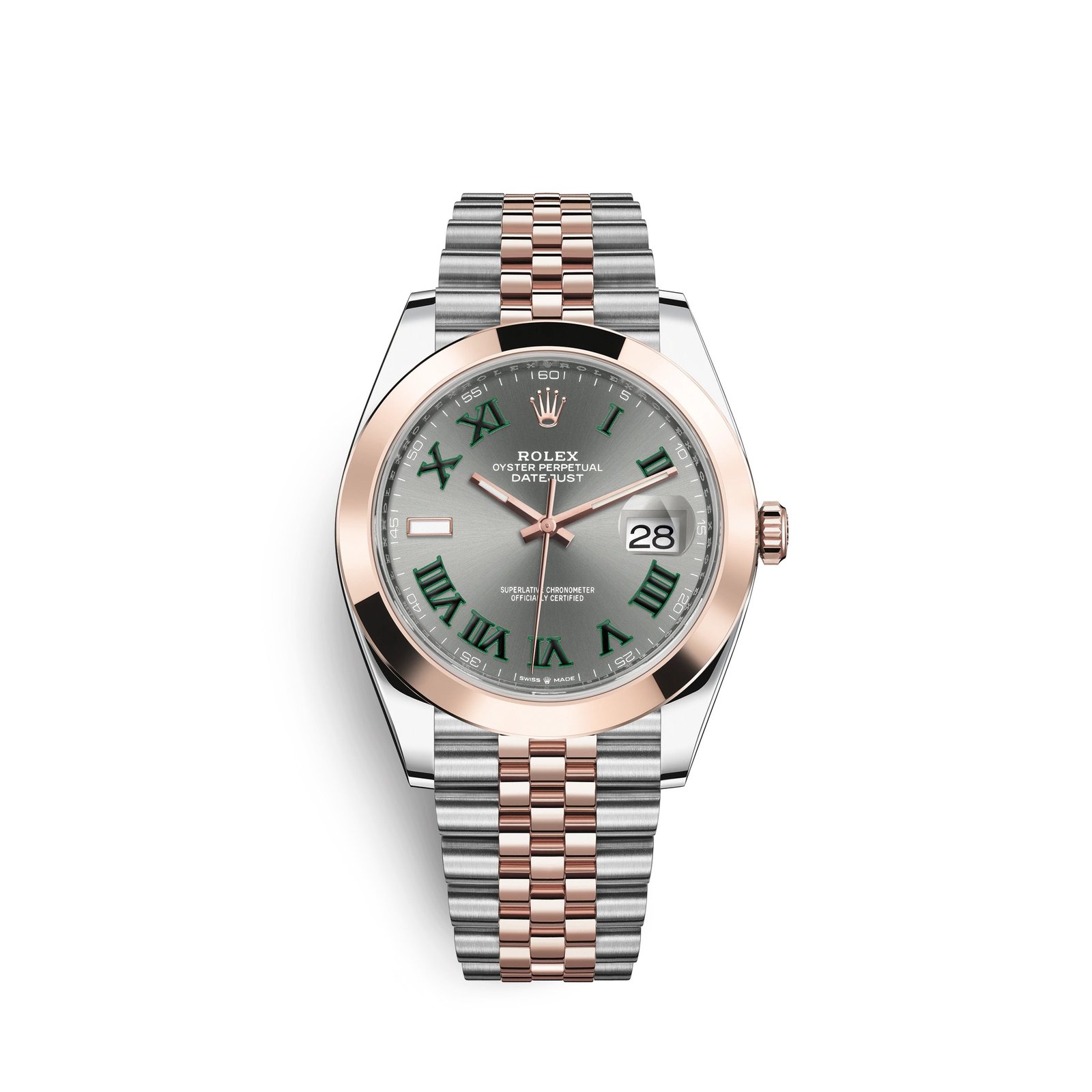 rolex datejust 41, 18k everose gold and stainless steel, 41mm, ref# 126301 0016