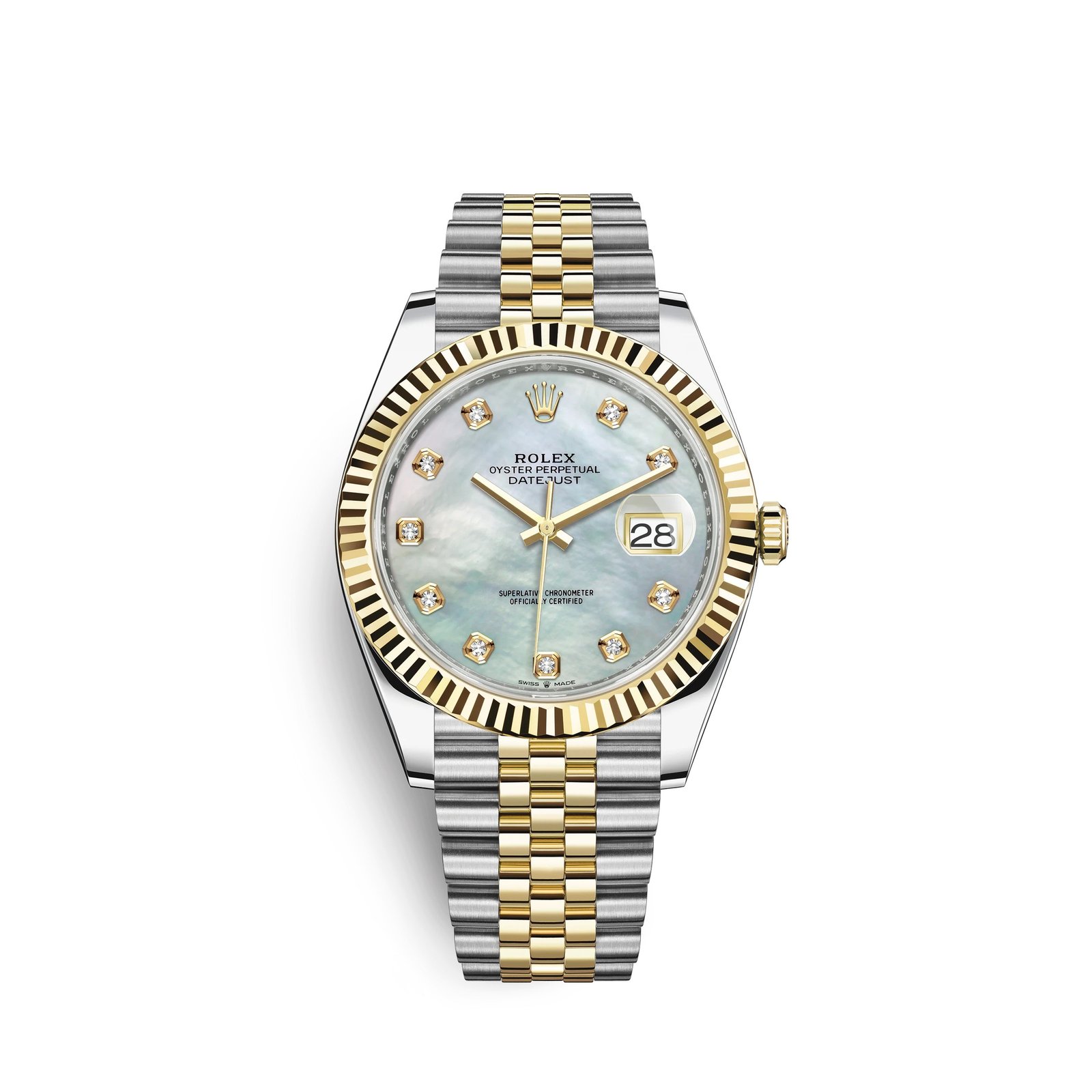 rolex datejust 41, 18k yellow gold and stainless steel, 41mm, ref# 126333 0018