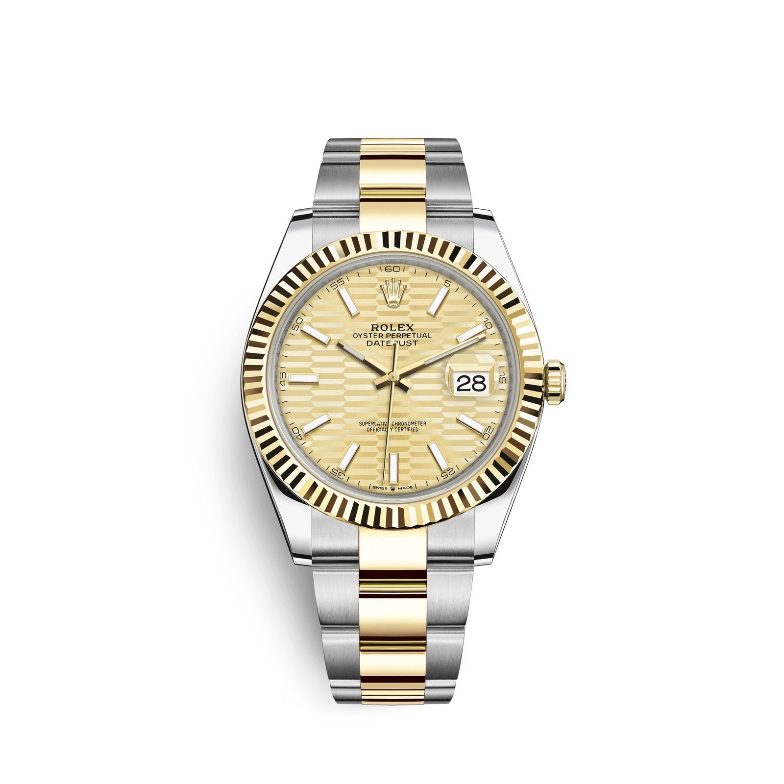 rolex datejust 41mm, oystersteel and 18k yellow gold, ref# 126333 0021