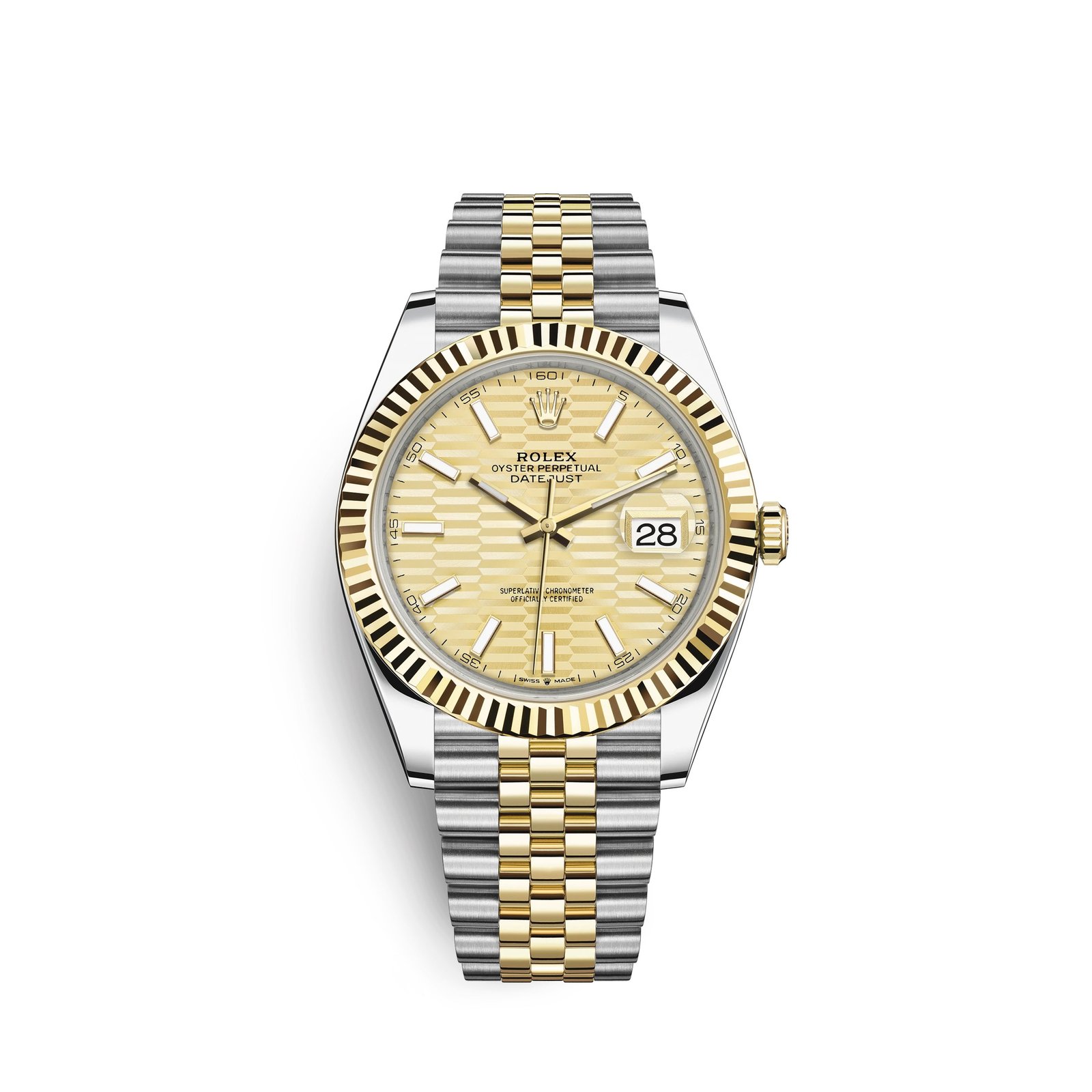 rolex datejust 41mm, oystersteel and 18k yellow gold, ref# 126333 0022