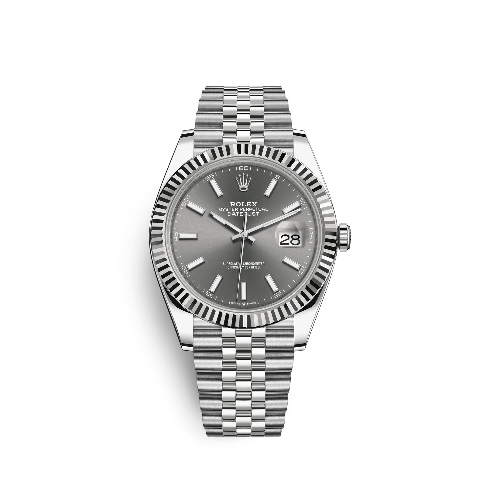 rolex datejust 41, stainless steel and 18k white gold, 41mm, ref# 126334 0014