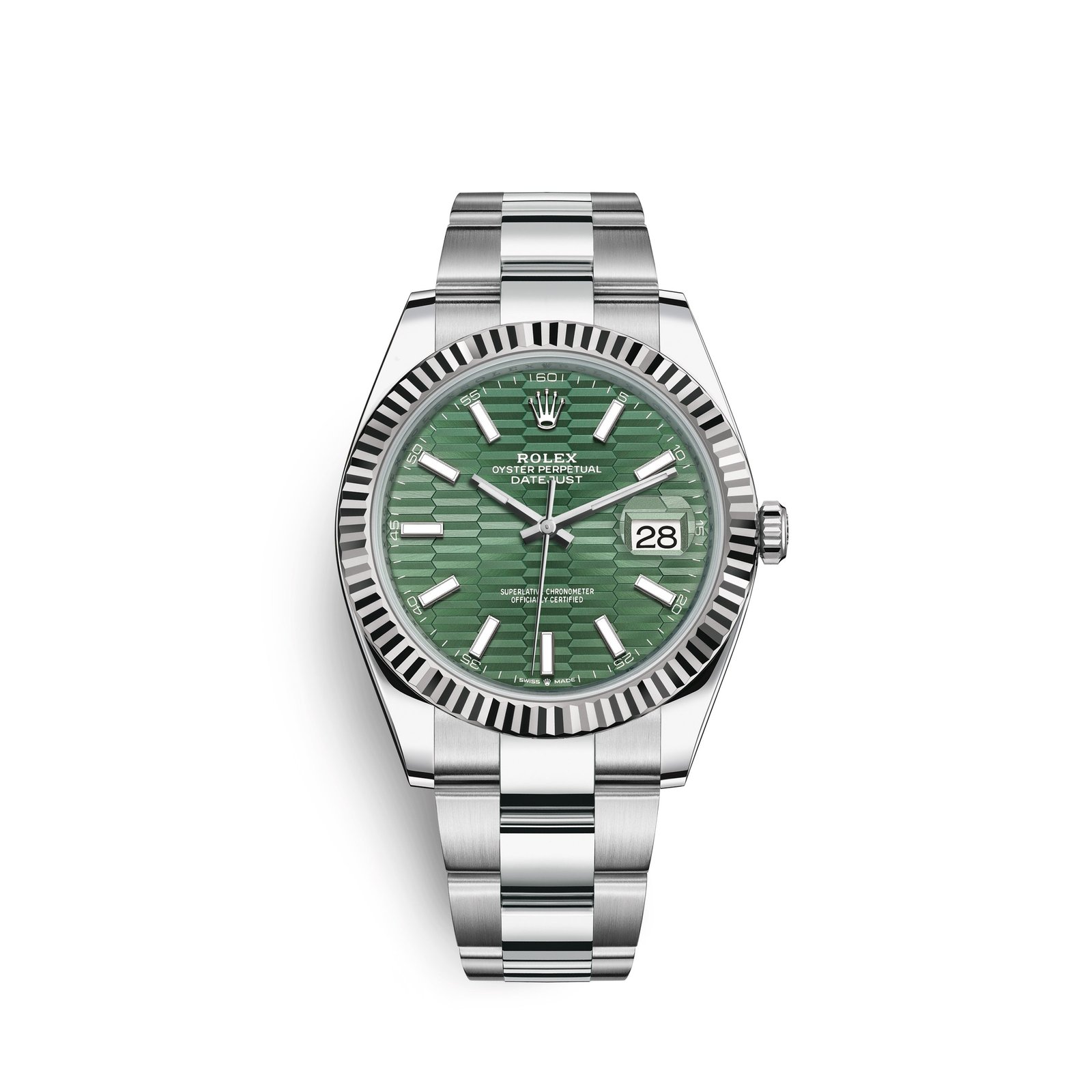 rolex datejust 41mm, oystersteel and 18k white gold, ref# 126334 0029