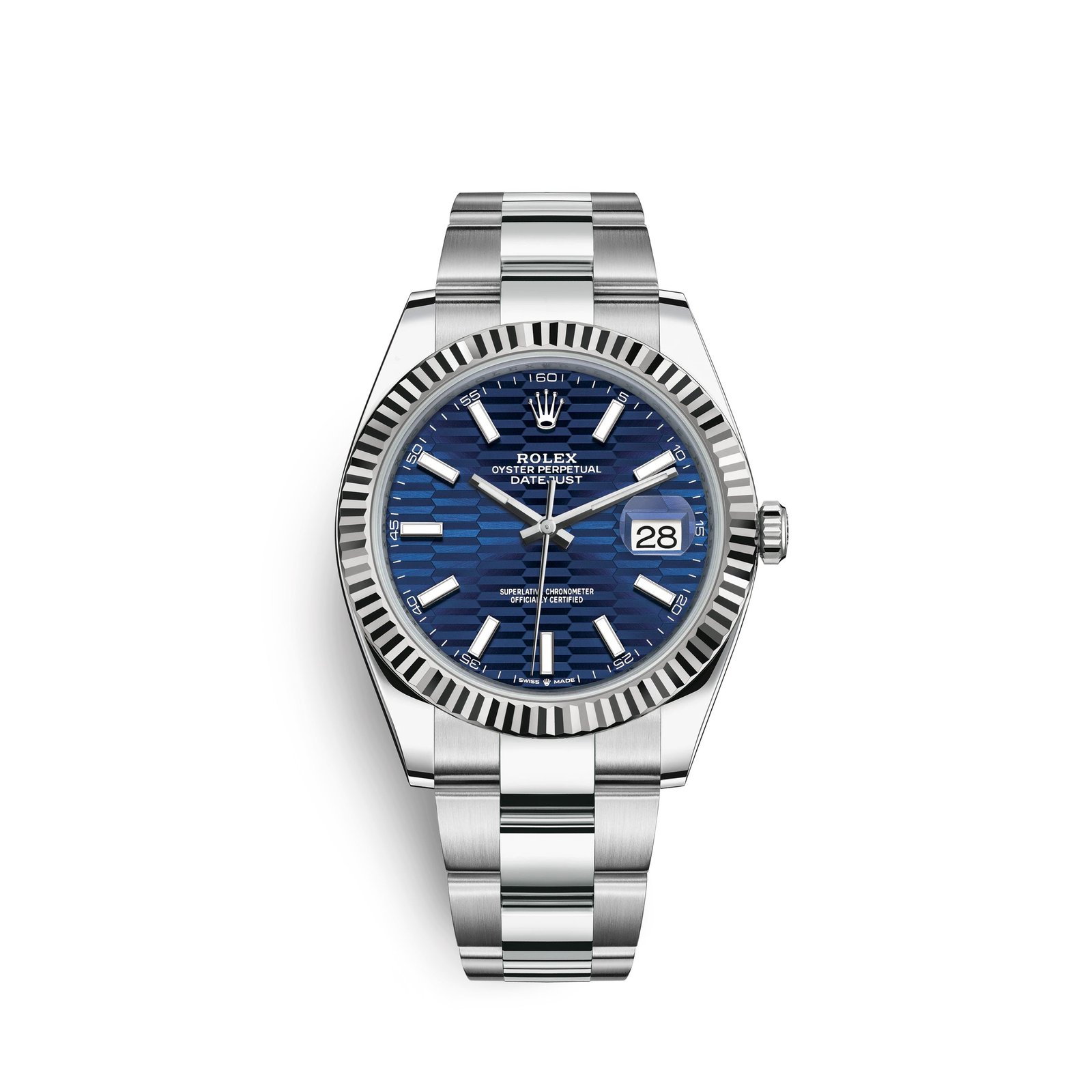 rolex datejust 41mm, oystersteel and 18k white gold, ref# 126334 0031