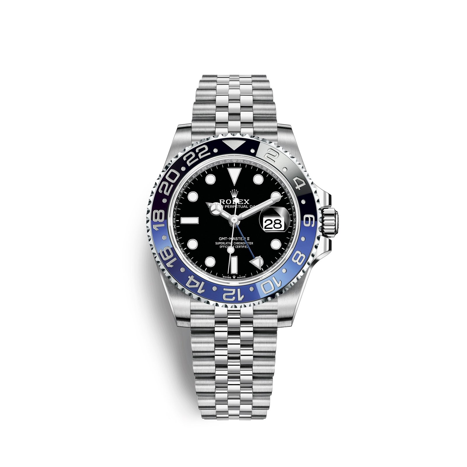 unworn rolex gmt master ii, batgirl, stainless steel, 40mm, ref# 126710blnr 0002