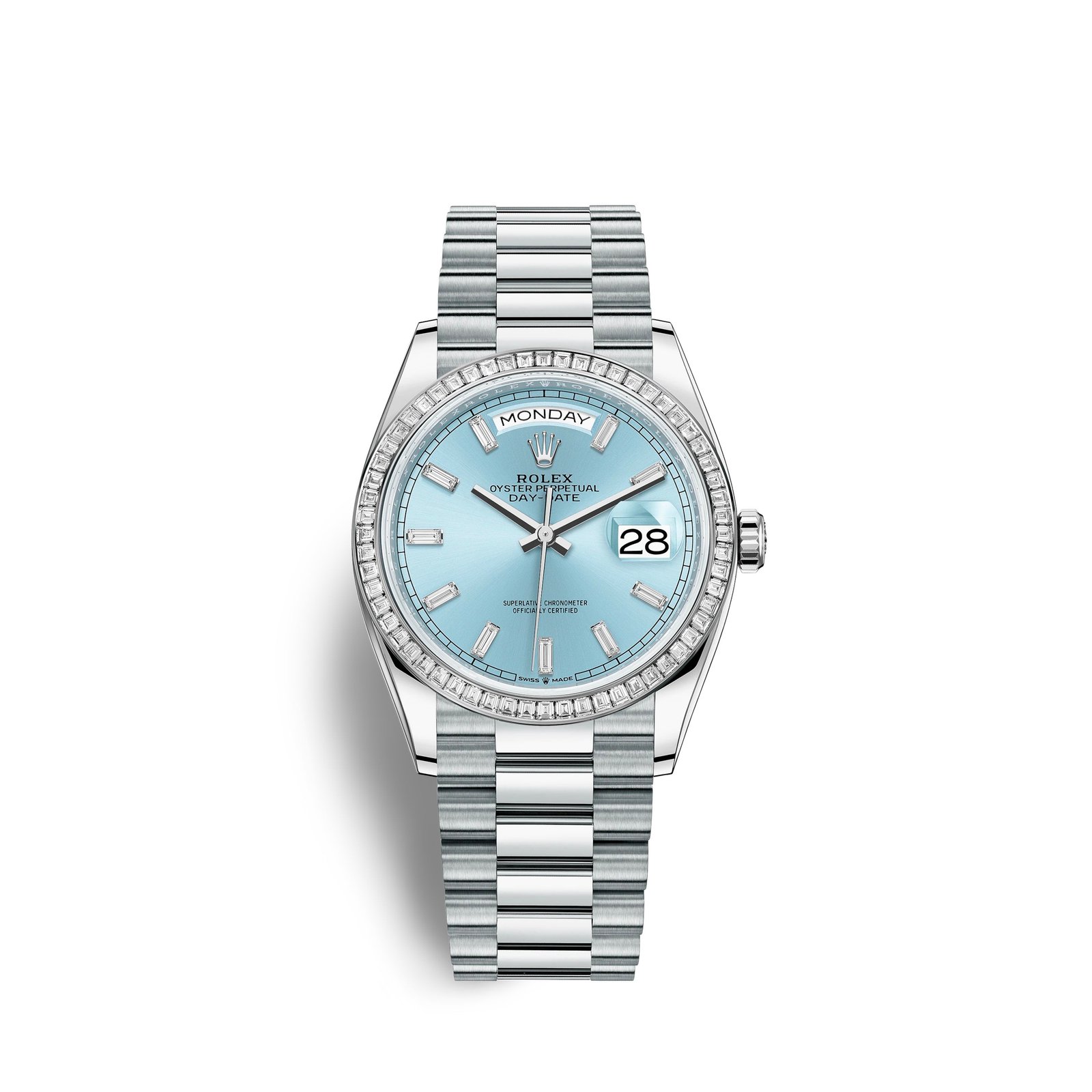 rolex day date 36mm, platinum, ref# 128396tbr 0003 rolex day date 36mm, platinum, ref# 128396tbr 0003