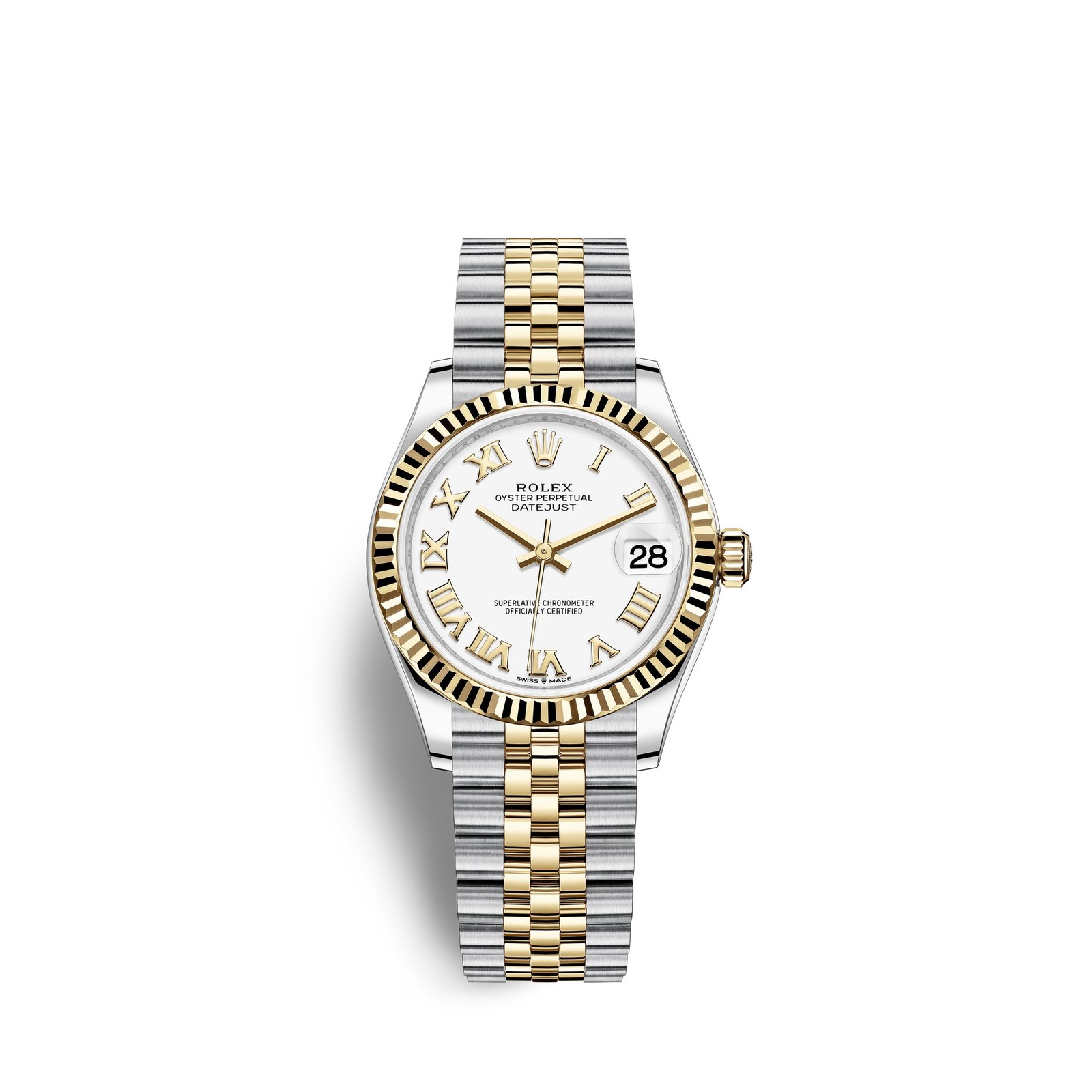 rolex datejust 31, oystersteel and 18k yellow gold, ref# 278273 0002