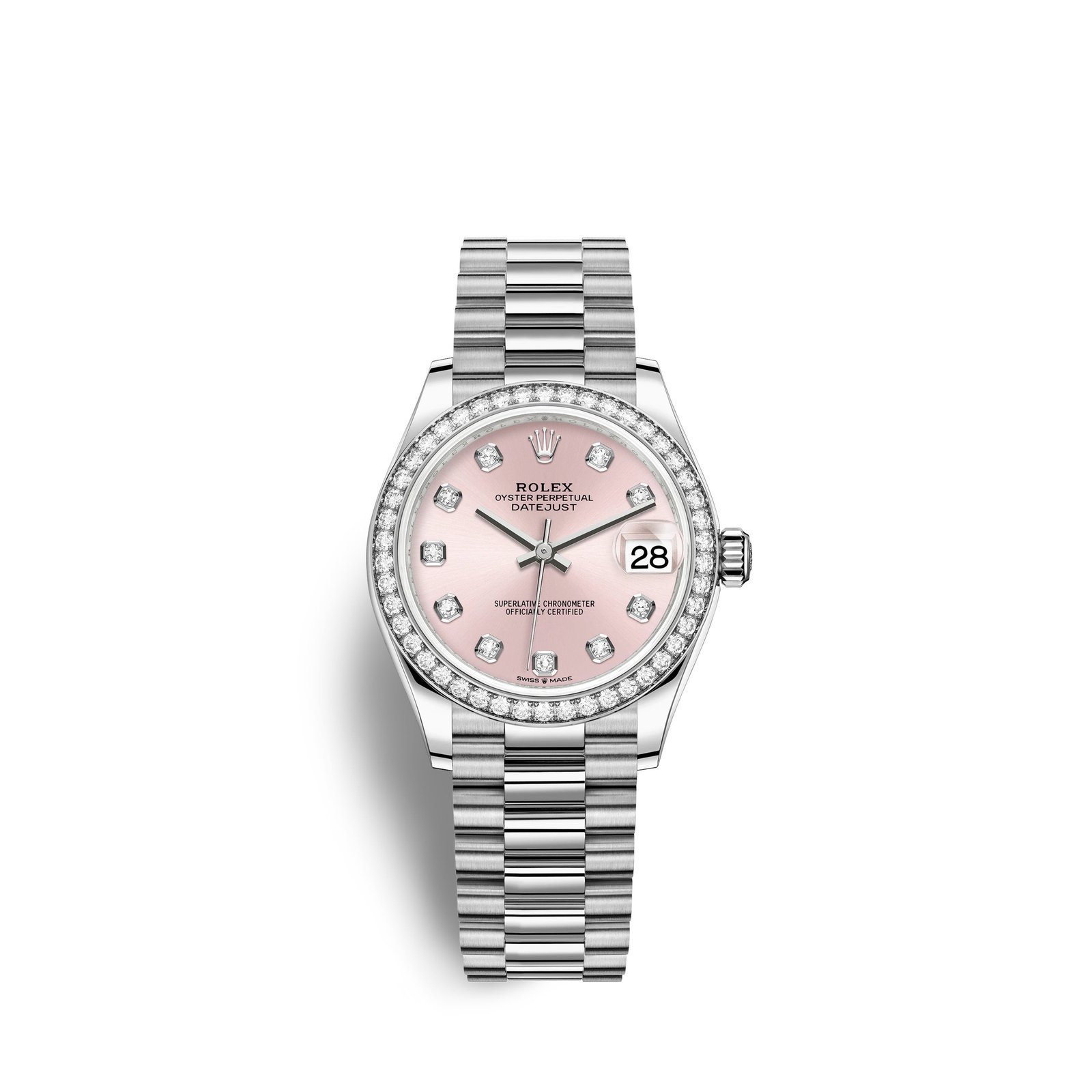 rolex datejust 31, 18kt white gold, ref# 278289rbr 0022
