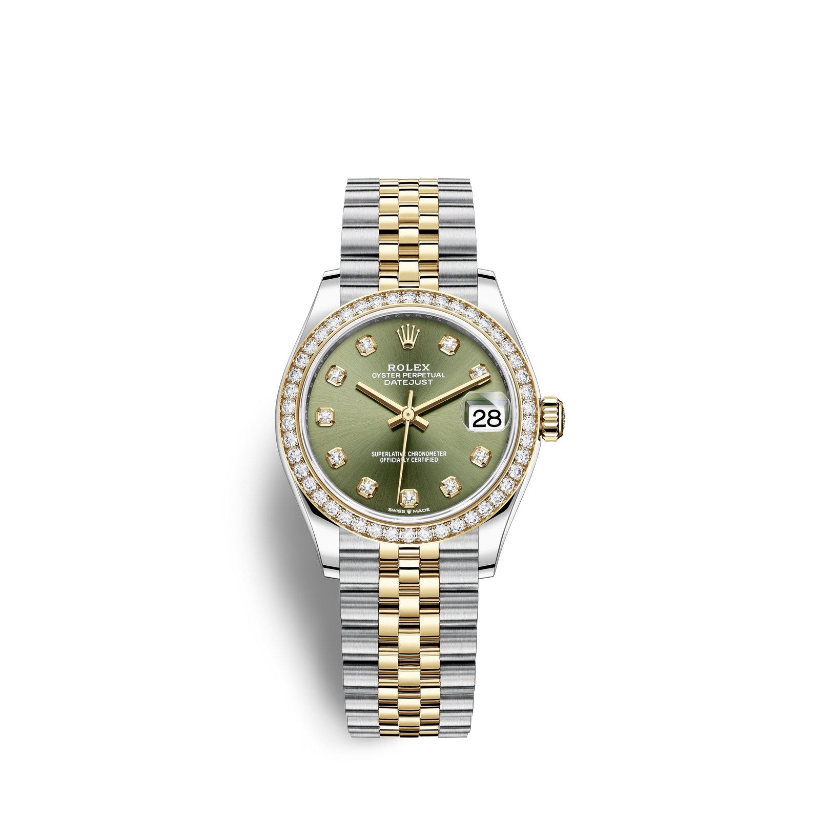 rolex datejust 31, oystersteel, 18kt yellow gold and diamonds, ref# 278383rbr 0030 rolex datejust 31, oystersteel, 18kt yellow gold and diamonds, ref# 278383rbr 0030