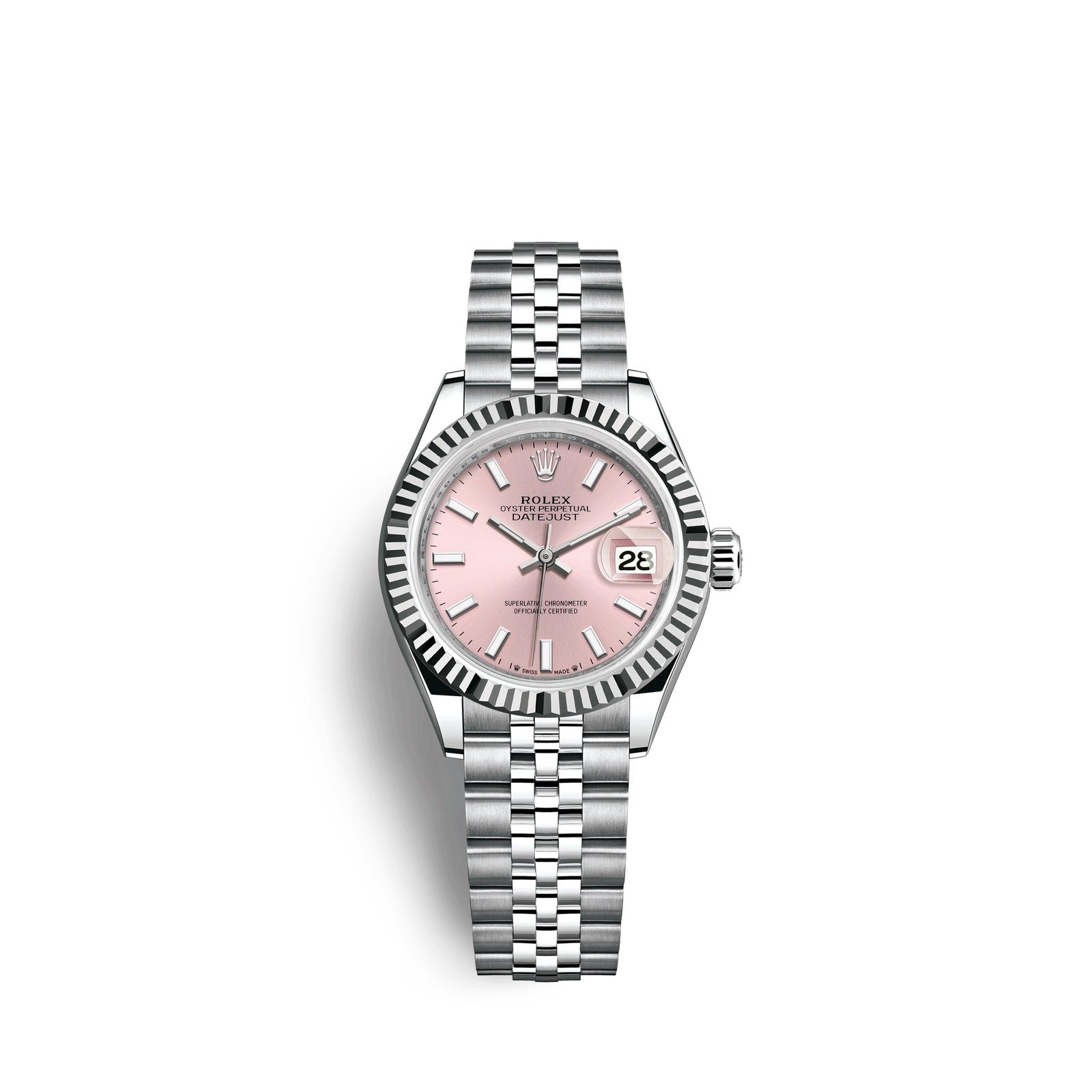 rolex lady datejust 28, oystersteel and 18k white gold, ref# 279174 0001