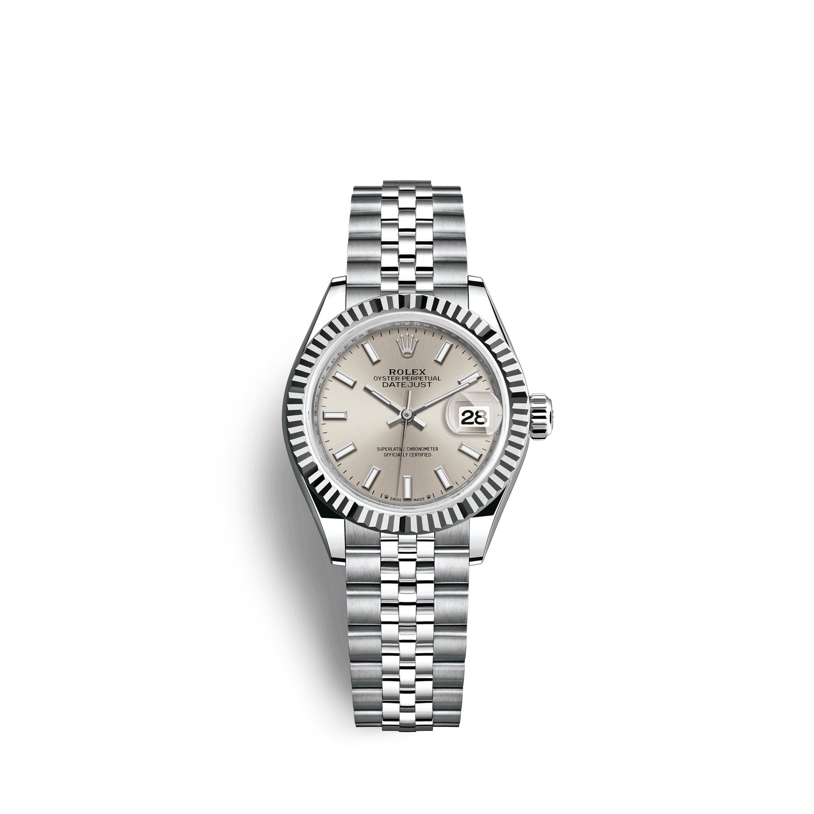 rolex lady datejust 28, oystersteel and 18k white gold, ref# 279174 0005