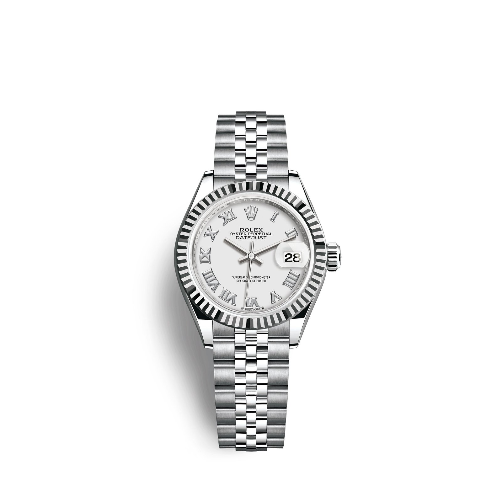 rolex lady datejust 28, oystersteel and 18k white gold, ref# 279174 0019
