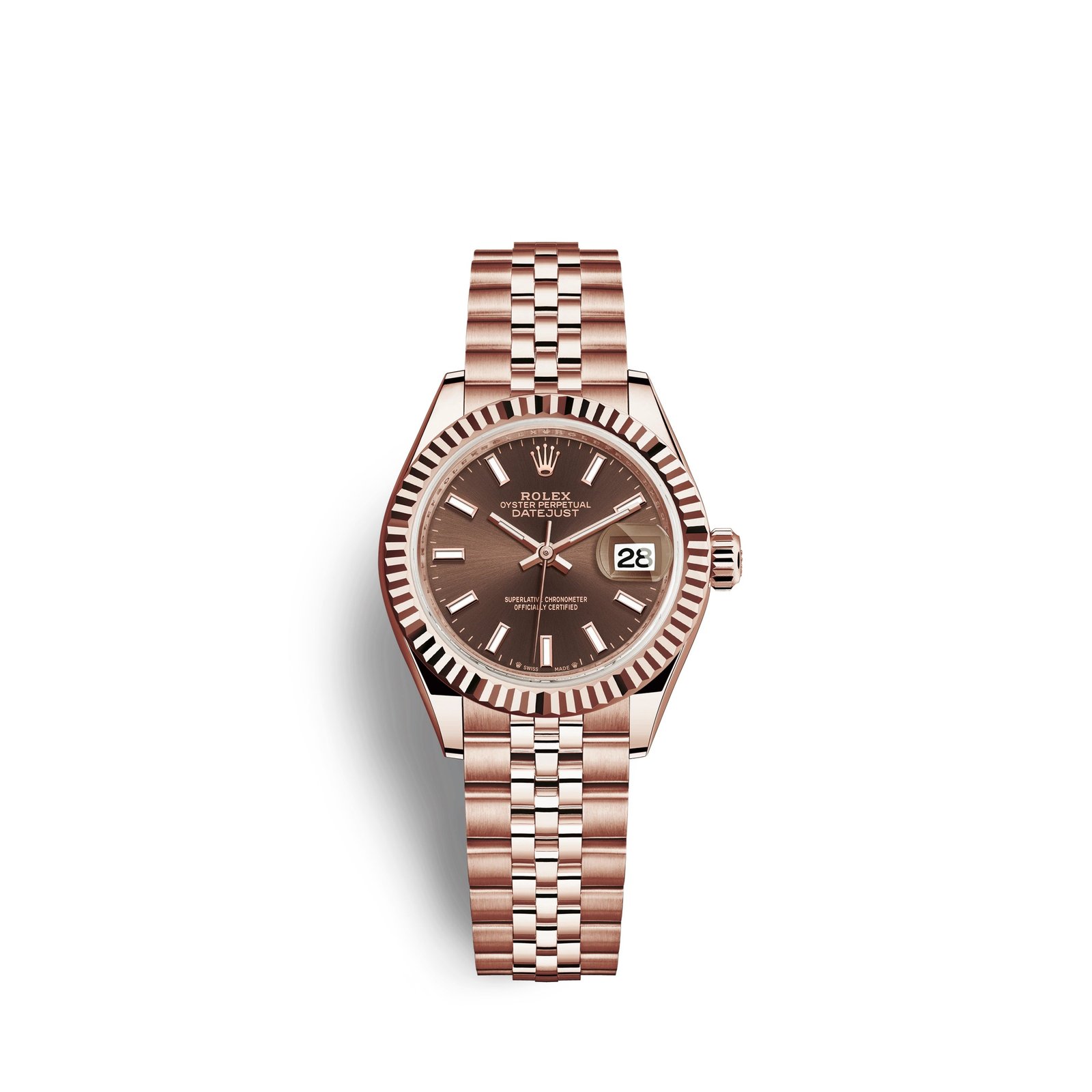 rolex lady datejust 28, 18k everose gold, ref# 279175 0008 rolex lady datejust 28, 18k everose gold, ref# 279175 0008
