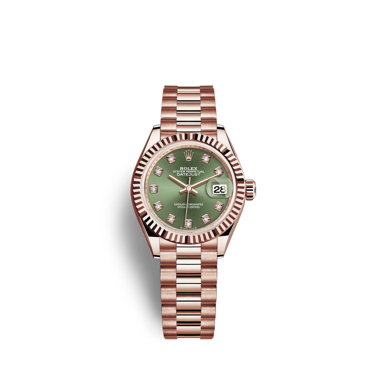 rolex lady datejust 28, 18k everose gold, ref# 279175 0009 rolex lady datejust 28, 18k everose gold, ref# 279175 0009