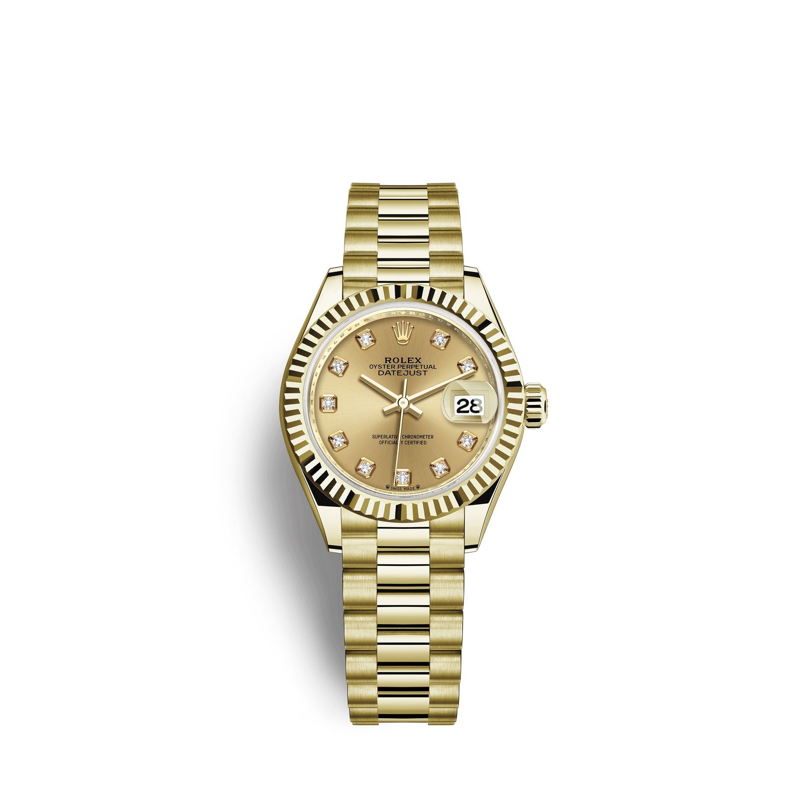 rolex lady datejust 28, 18k yellow gold, ref# 279178 0017 rolex lady datejust 28, 18k yellow gold, ref# 279178 0017
