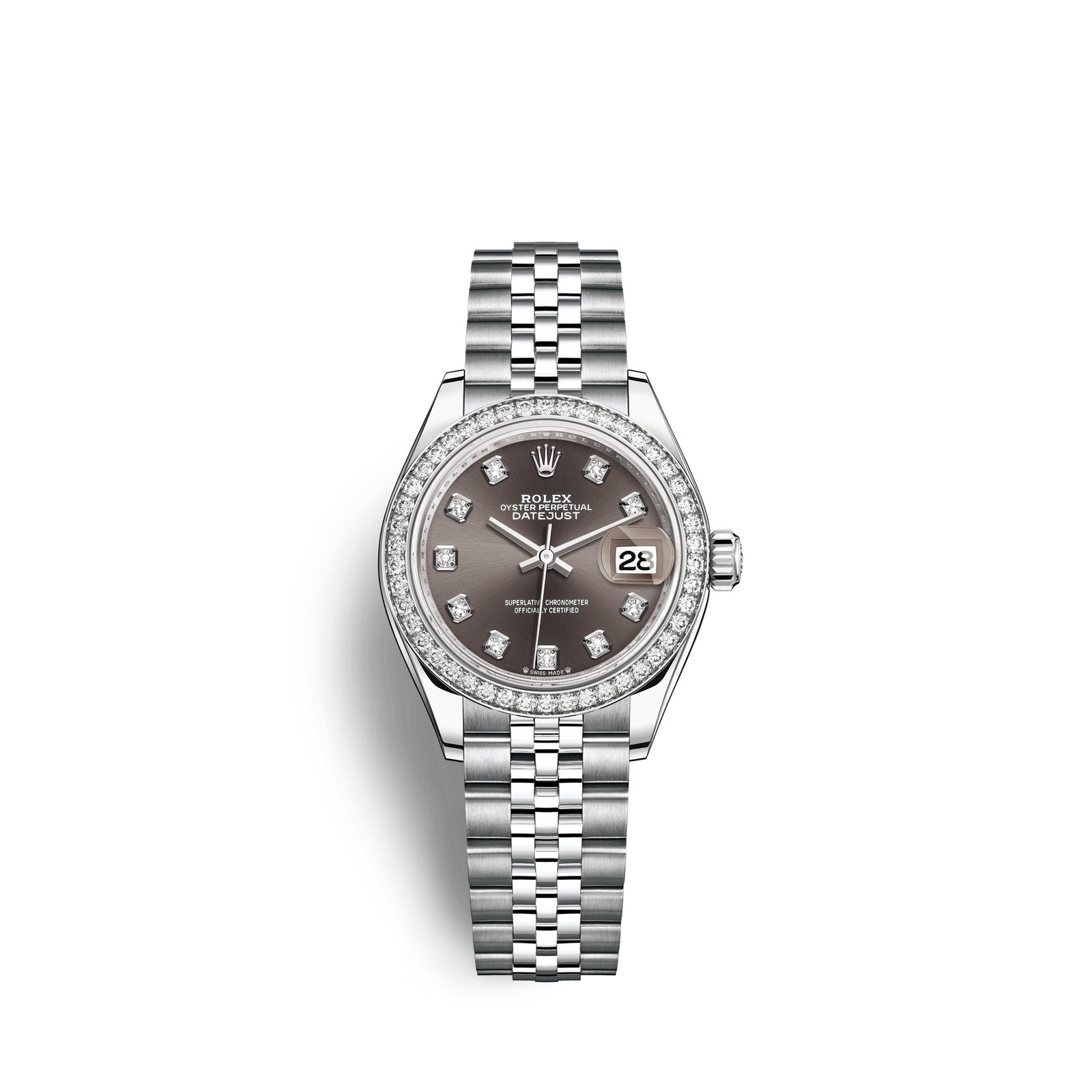 rolex lady datejust 28, oystersteel and 18k white gold, ref# 279384rbr 0017