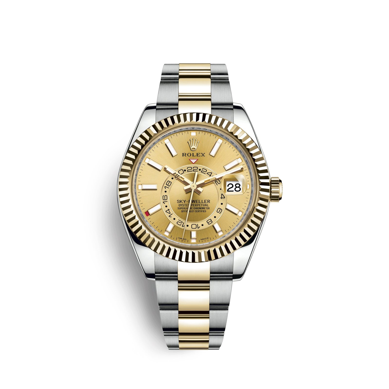 rolex sky dweller 42mm, oystersteel and 18k yellow gold, ref# 326933 0001