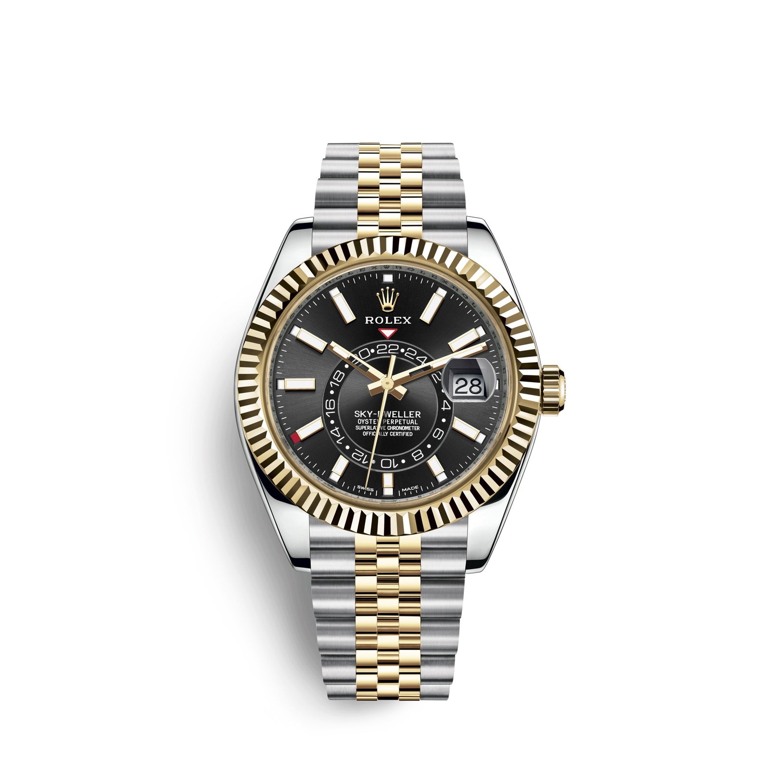 rolex sky dweller 42mm, oystersteel and 18k yellow gold, ref# 326933 0005