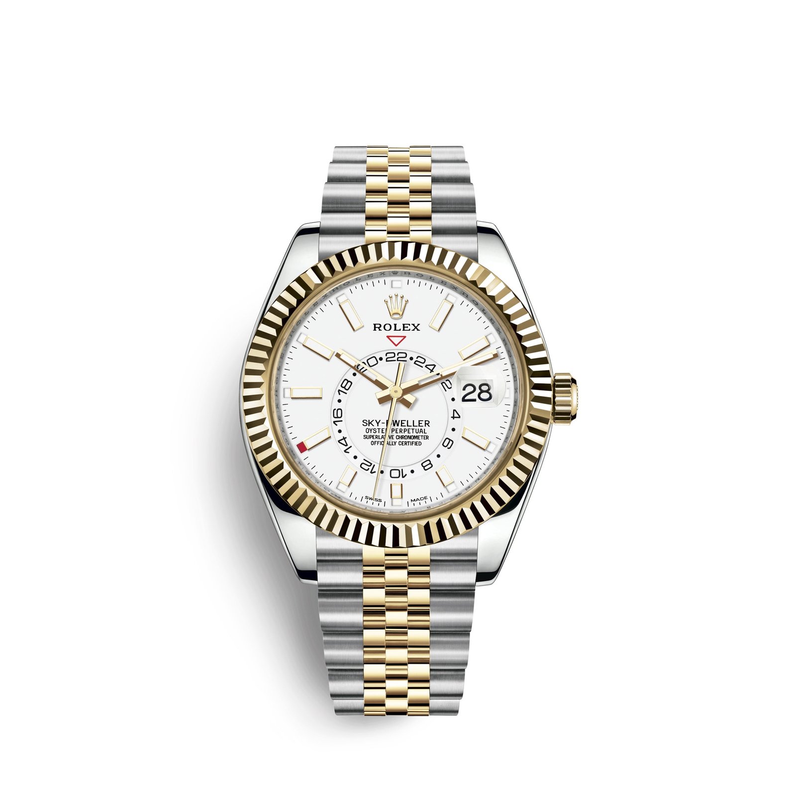 rolex sky dweller 42mm, oystersteel and 18k yellow gold, ref# 326933 0010