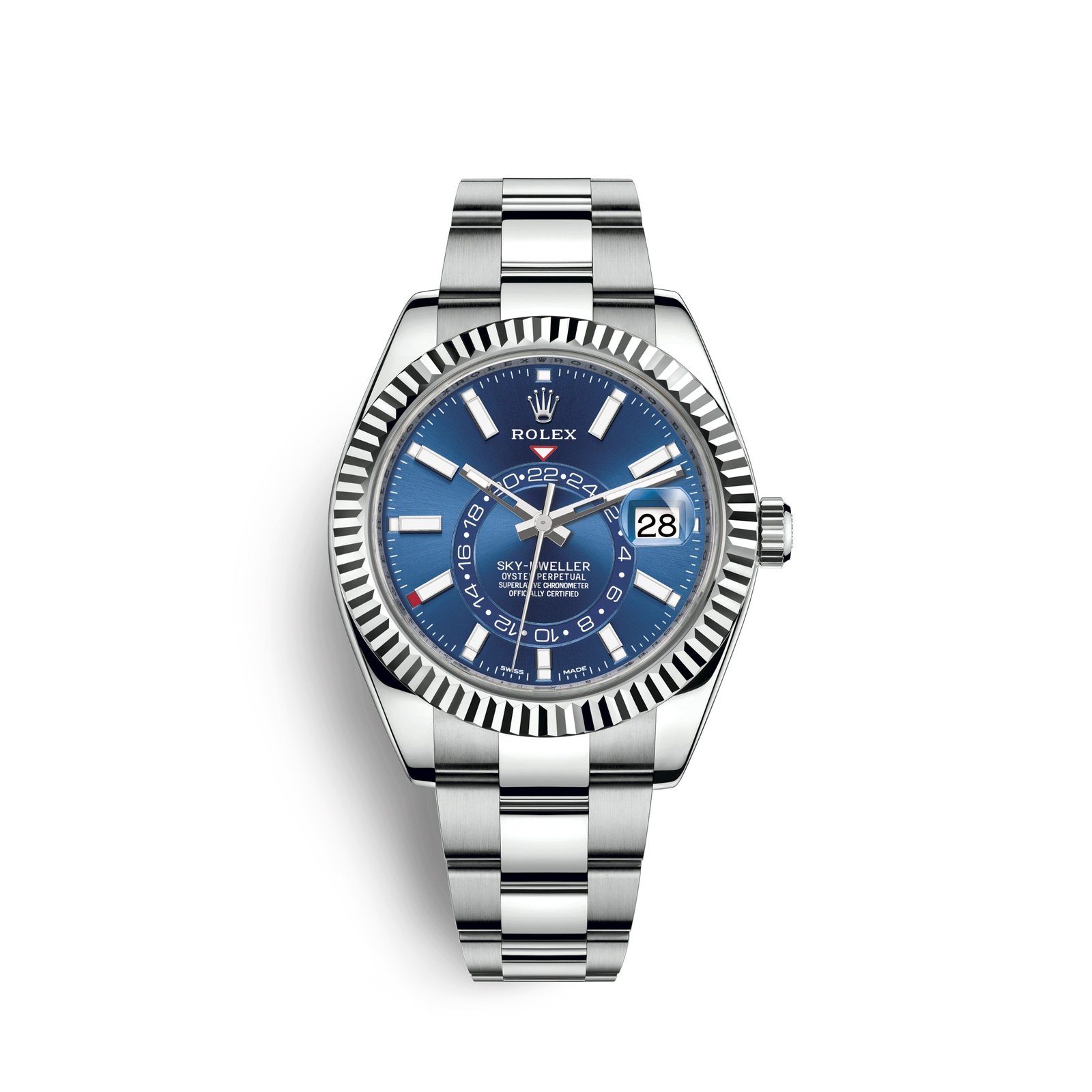 rolex sky dweller 42mm, oystersteel and 18k white gold, ref# 326934 0003